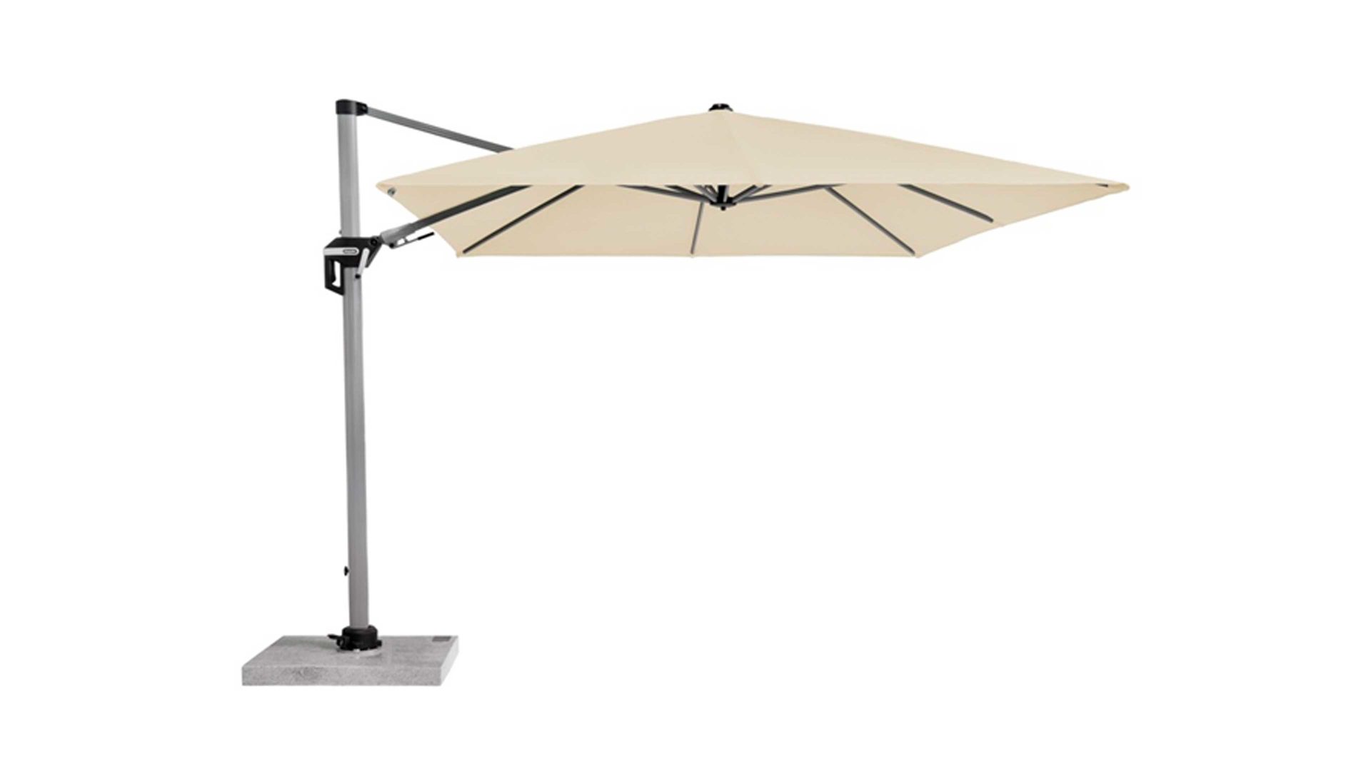 Sonnenschirm Doppler® aus Stoff in Beige doppler® Pendel-Sonnenschirm Active naturfarbene Bespannung – ca. 350 x 260 cm