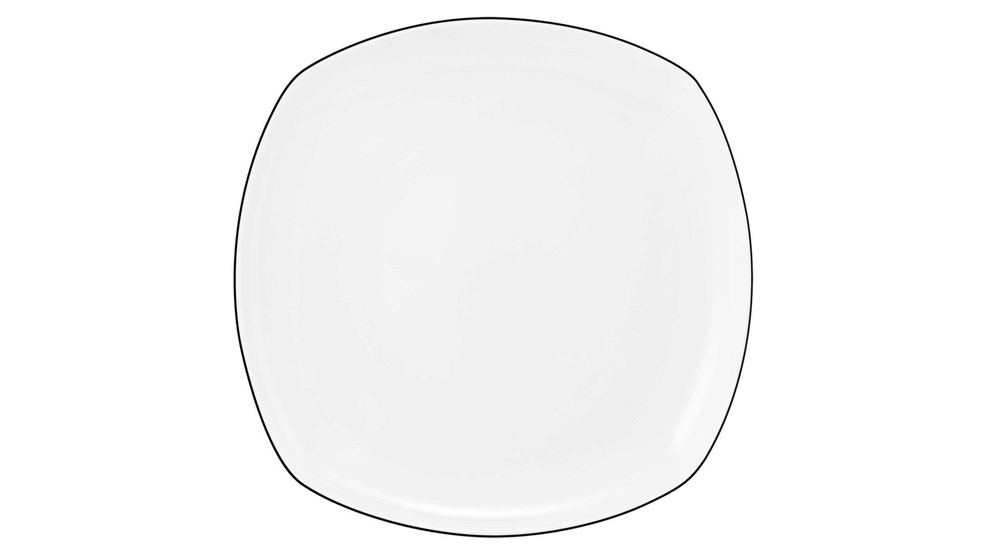 Essteller Seltmann aus Porzellan in Weiß Seltmann Lido – Speiseteller weißes Porzellan – eckig, ca. 26 x 26 cm