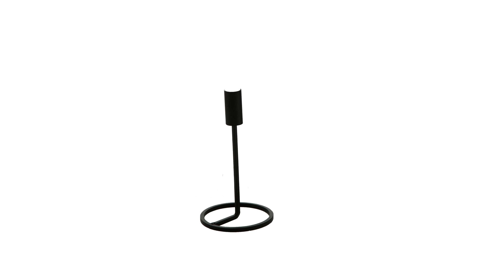 Kerzenständer Boltze aus Metall in Schwarz Kerzenständer Fio schwarzes Eisen – Höhe ca. 20 cm
