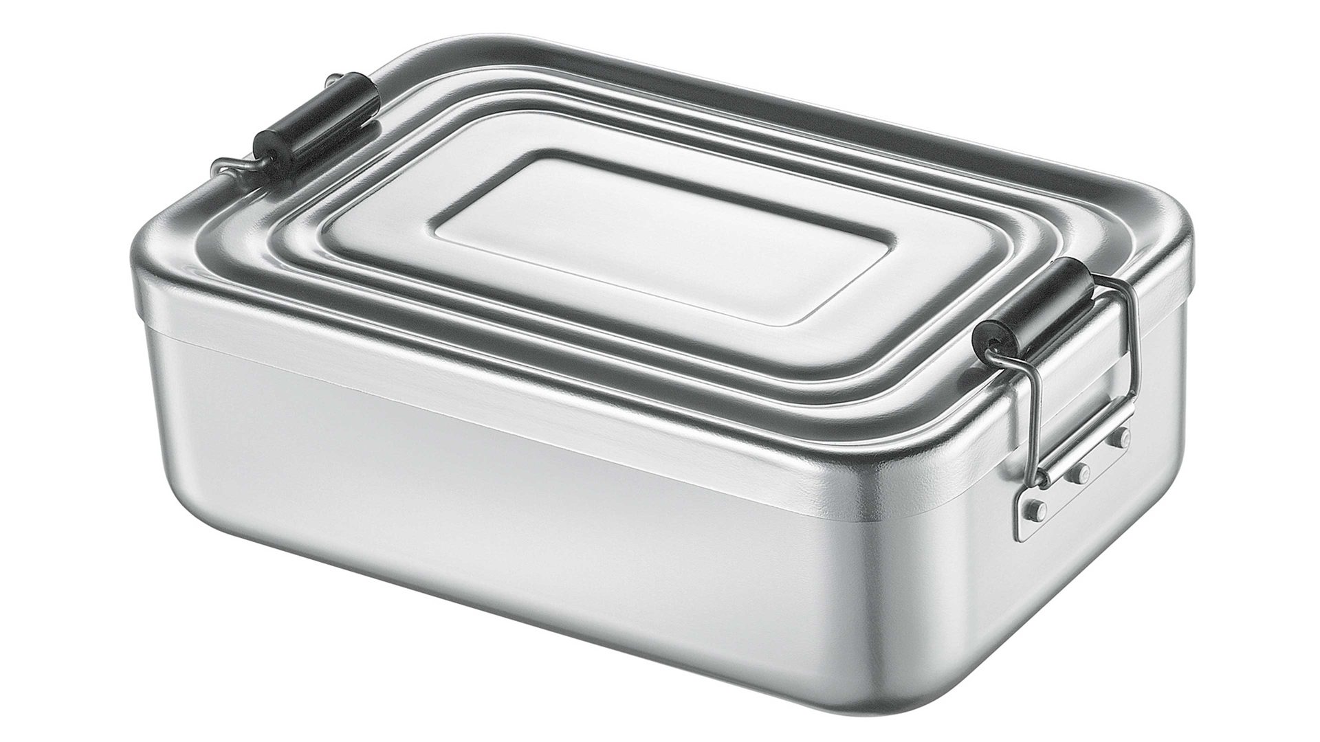 Dose Küchenprofi aus Metall in Metallfarben KÜCHENPROFI Lunch Box silberfarbenes Aluminium – ca. 23 x 15 cm