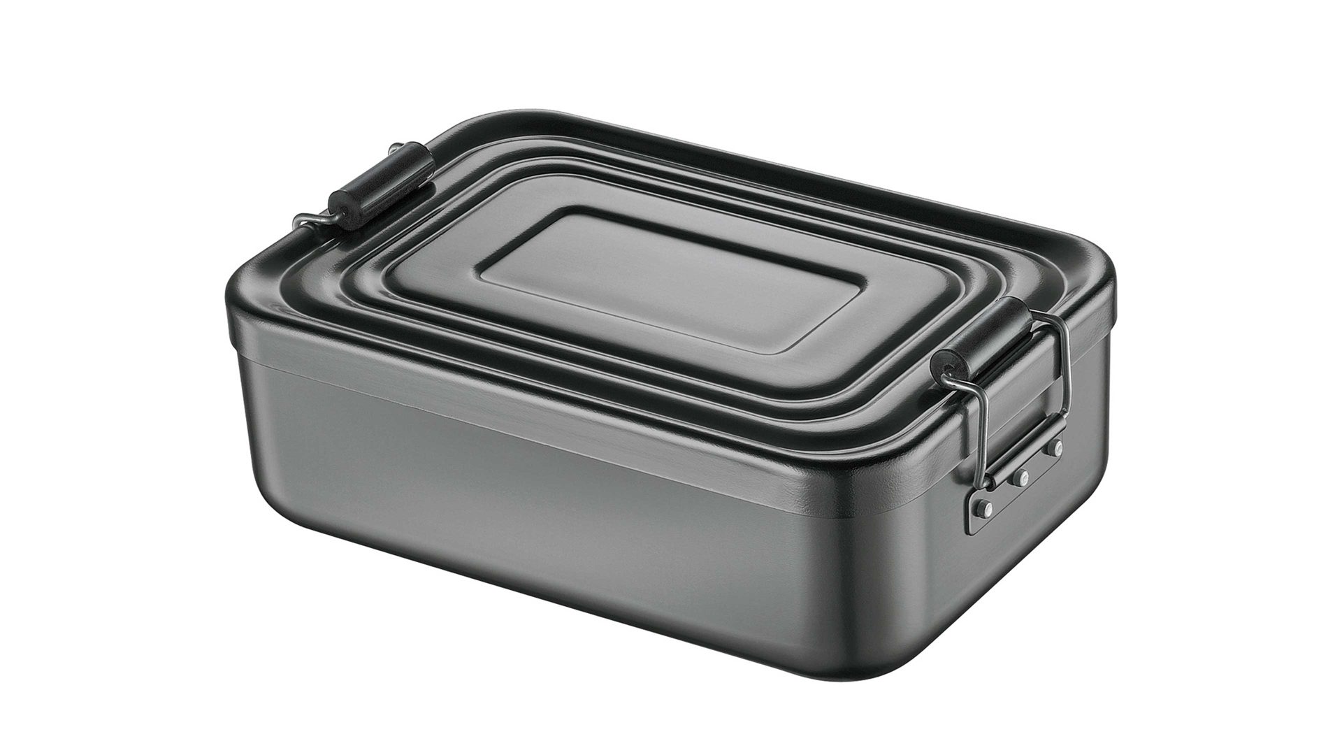 Dose Küchenprofi aus Metall in Anthrazit KÜCHENPROFI Lunch Box anthrazitfarbenes Aluminium – ca. 18 x 12 cm