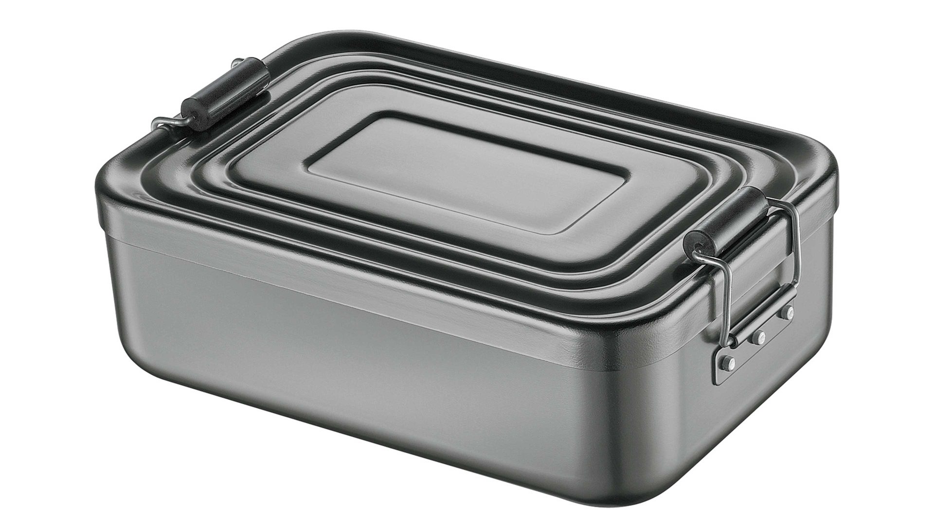 Dose Küchenprofi aus Metall in Anthrazit KÜCHENPROFI Lunch Box anthrazitfarbenes Aluminium – ca. 23 x 15 cm