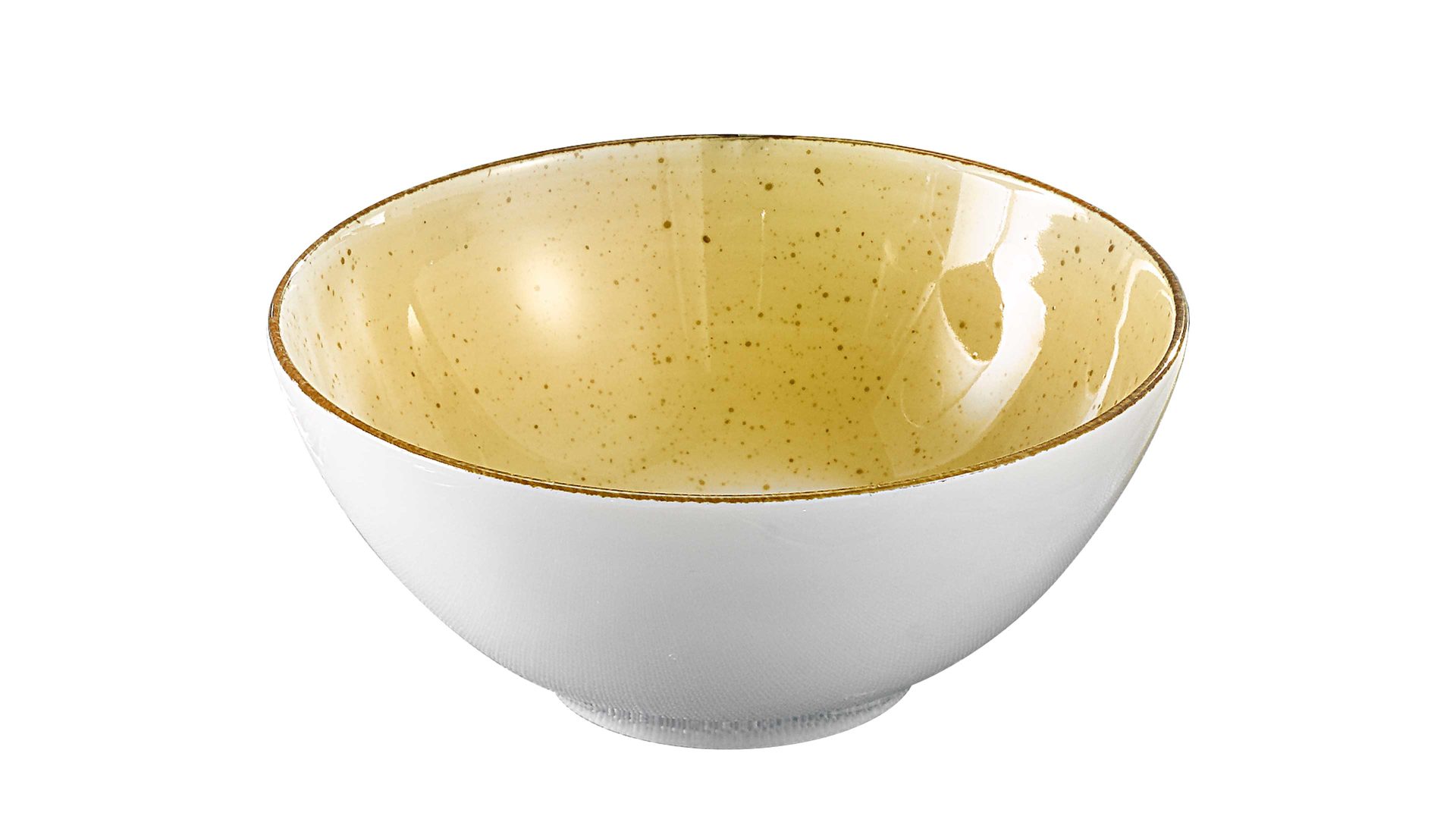 Schale Creatable aus Porzellan in Gelb CREATABLE Vintage Nature – Mehrzweckschale curryfarbenes Porzellan – Durchmesser ca. 17 cm