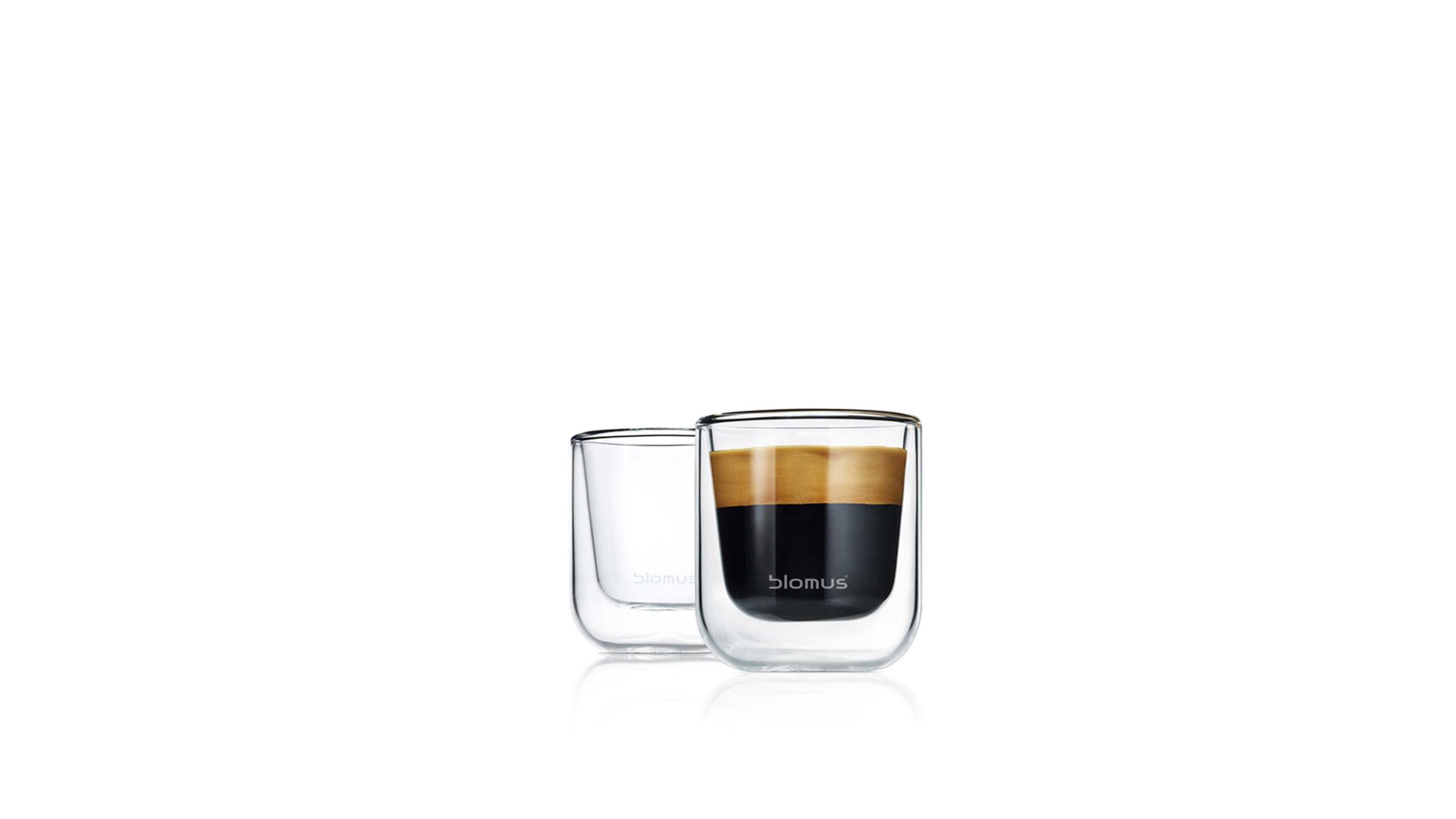 Espressotasse Blomus aus Glas in Transparent blomus Thermoglas-Set Nero Doppelwandglas – zweiteilig, ca. 80 ml