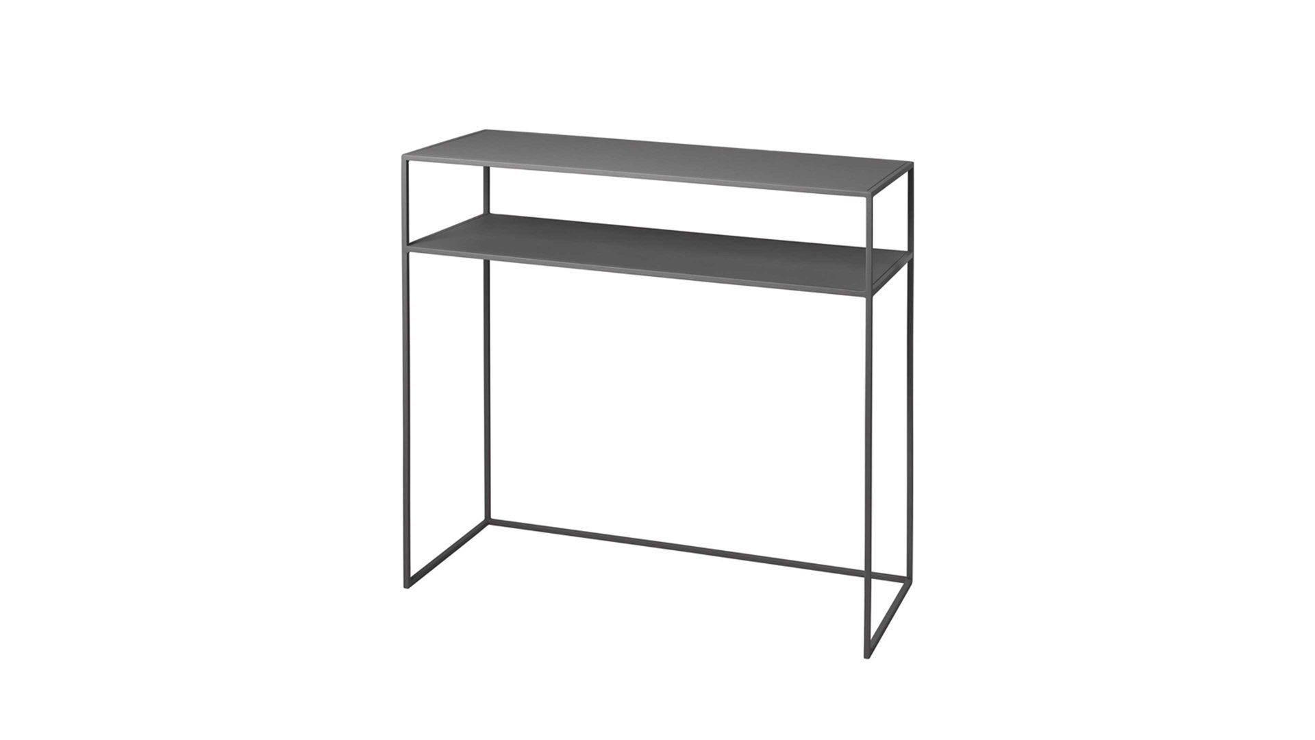 Sideboard Blomus aus Metall in Grau blomus Sideboard Fera stahlgrauer Stahl – zwei Böden