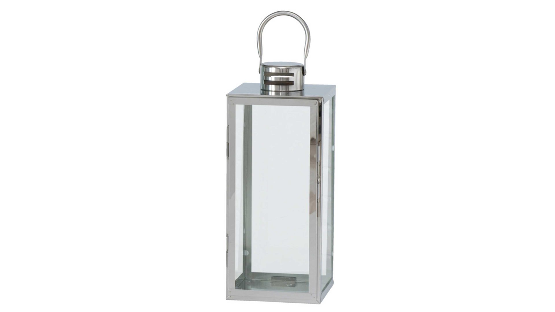 Laterne Boltze aus Glas in Transparent Laterne Caruso Glas & Edelstahl – Höhe ca. 39 cm