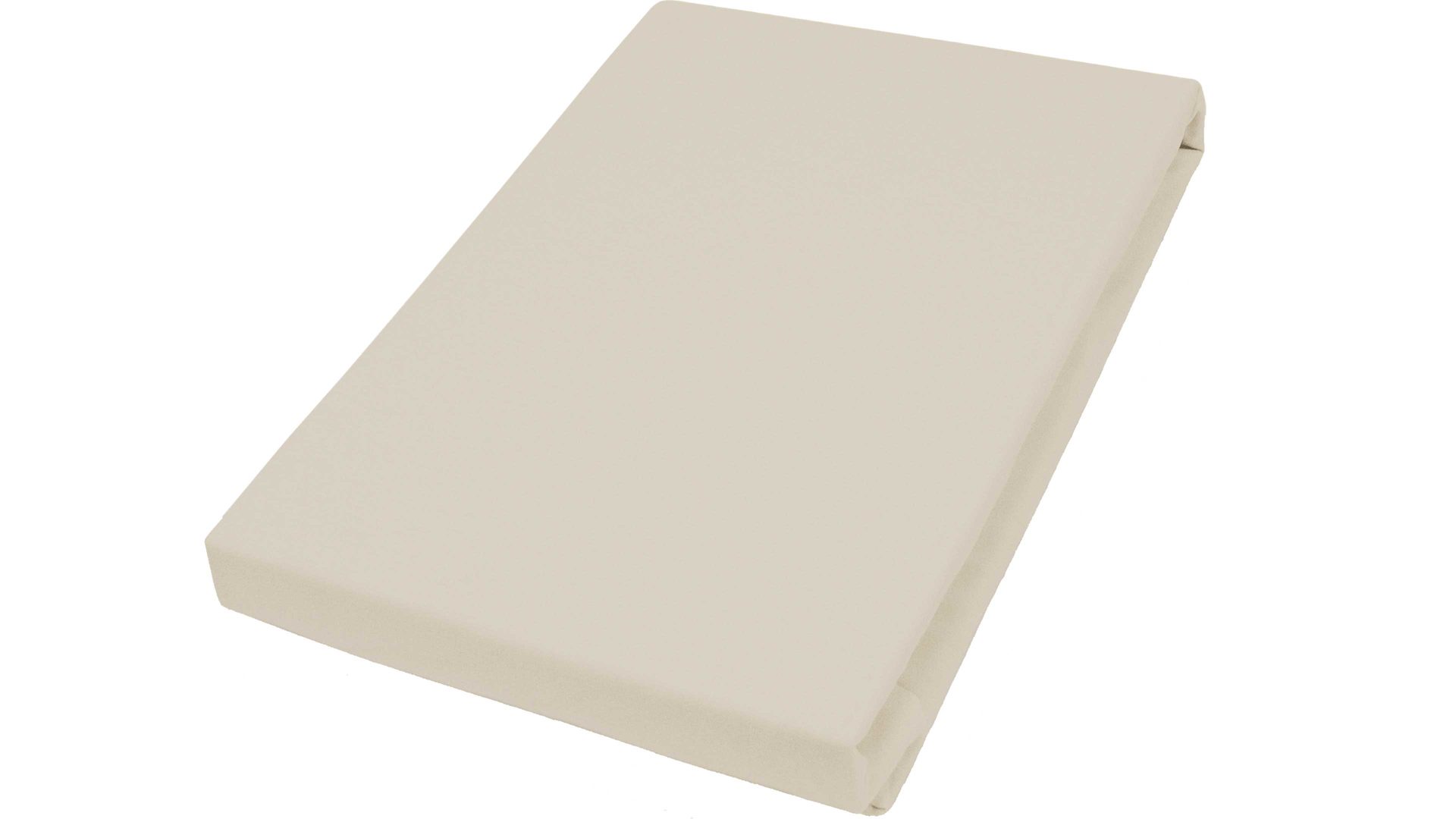 Spannbettlaken H. g. hahn haustextilien® aus Stoff in Beige HAHN Spannbettlaken dünenfarbener Baumwolljersey - ca. 150 x 200 cm