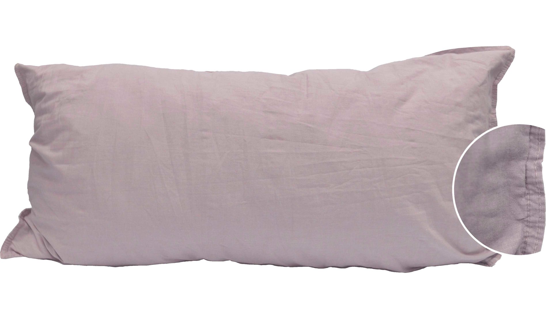 Kissenbezug /-hülle H.g. hahn haustextilien aus Stoff in Rosa HAHN Kissenbezug Stone Washed altrosafarbene Baumwolle – ca. 40 x 80 cm