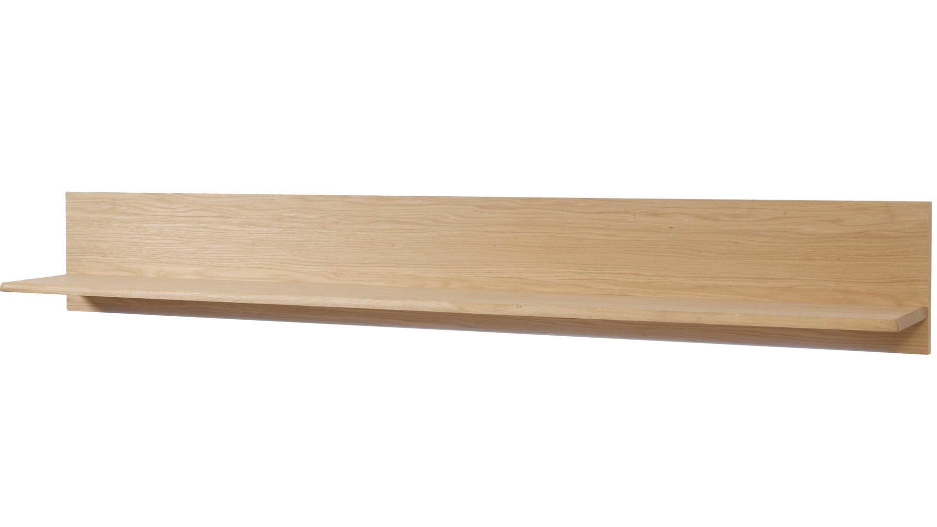 Wandregal Mca furniture aus Holz in Holzfarben Wandboard mit Rückwand Bianco geölte Eiche – Länge ca. 110 cm