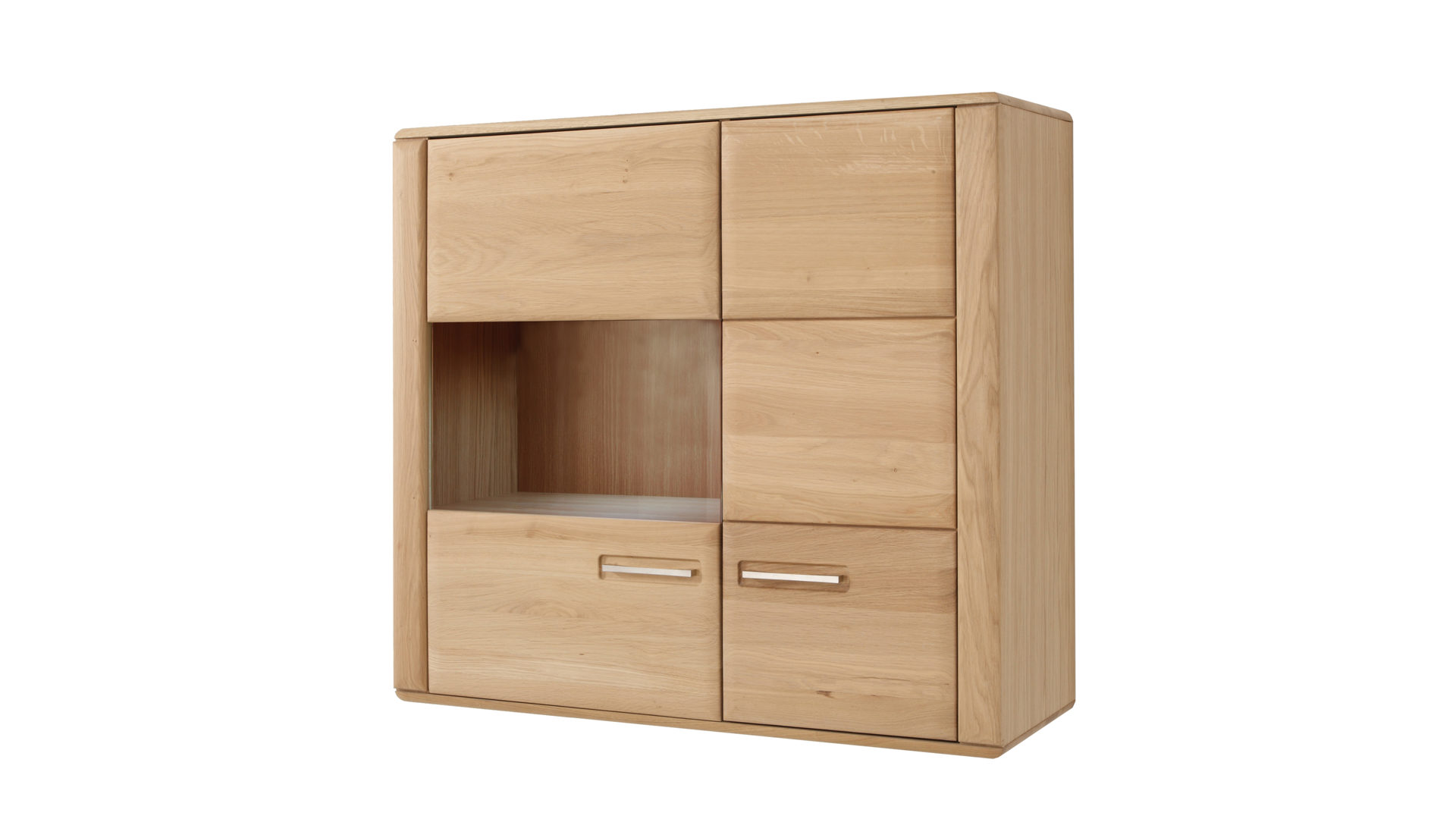 Hängeschrank Mca furniture aus Holz in Holzfarben Hängevitrine bzw. Hängeschrank Bianco geölte Eiche – zwei Türen