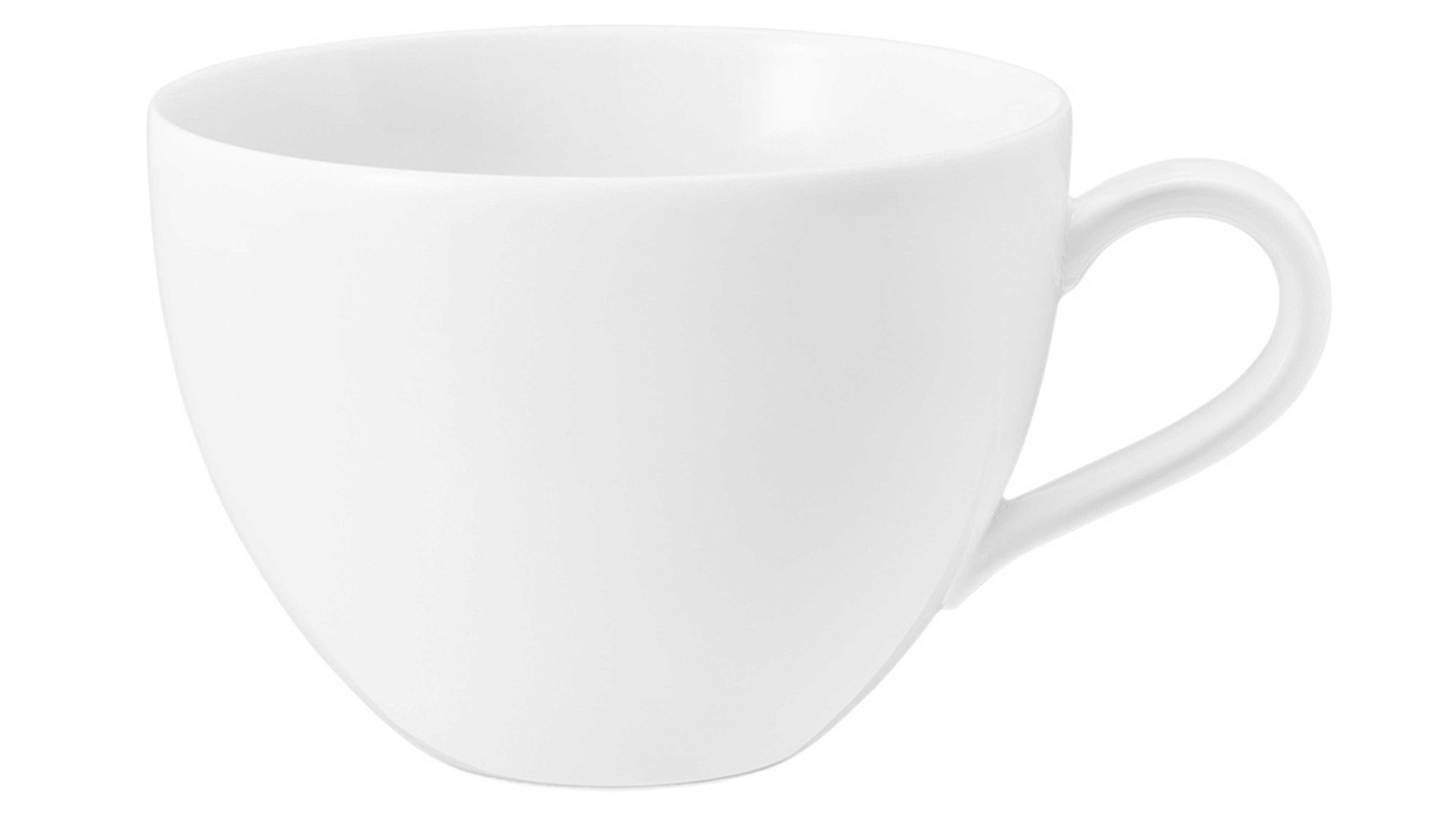 Kaffeetasse Seltmann weiden aus Porzellan in Weiß Seltmann Geschirrserie Beat 3 – Milchkaffeetasse weißes Porzellan – ca. 350 ml