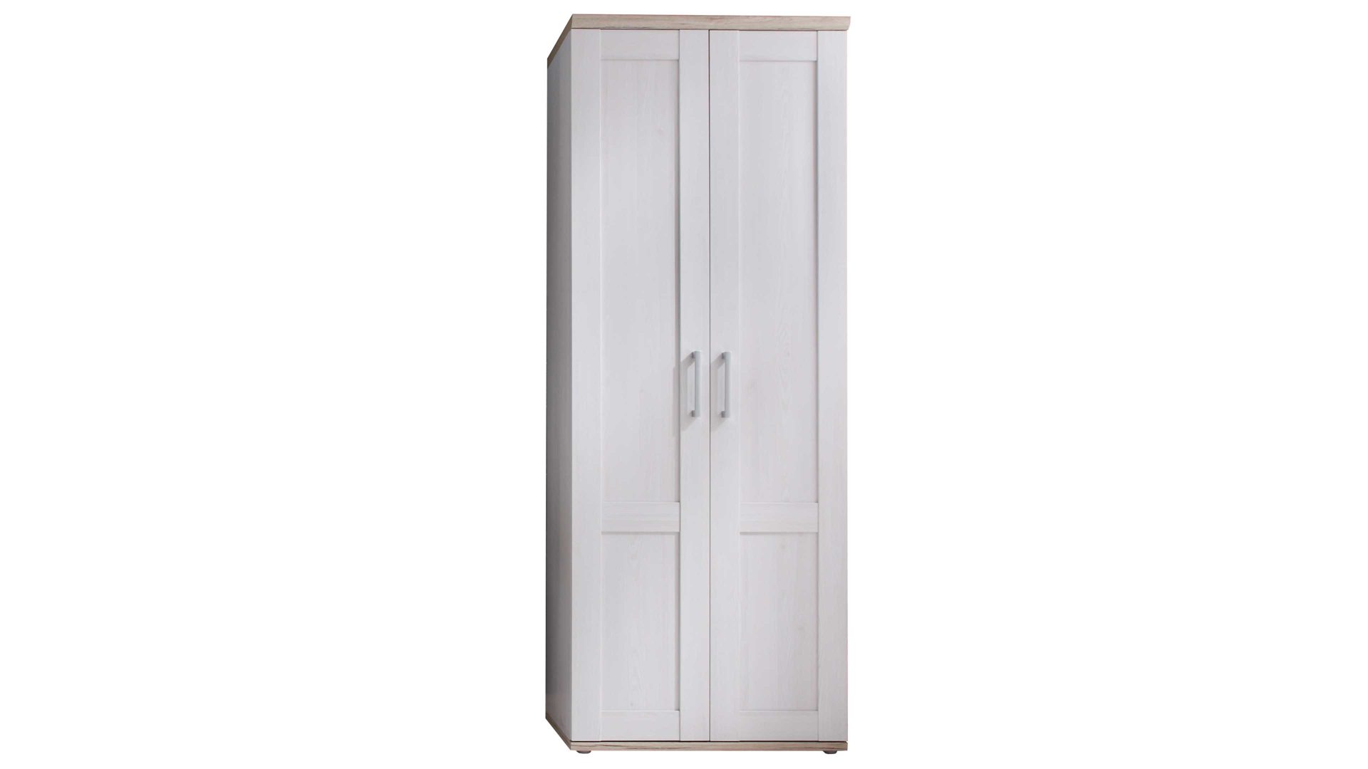 Garderobenschrank First look aus Holz in Weiß Garderobenschrank Sibiu Lärche & San Remo – zwei Türen
