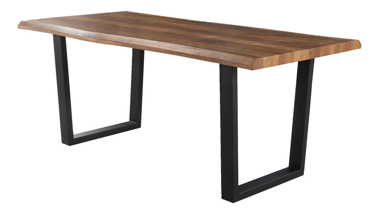 Esstisch Pro.com aus MDF in Holzfarben Dunkel Margot - Esstisch Akazie & Schwarz - ca. 180 x 90 cm