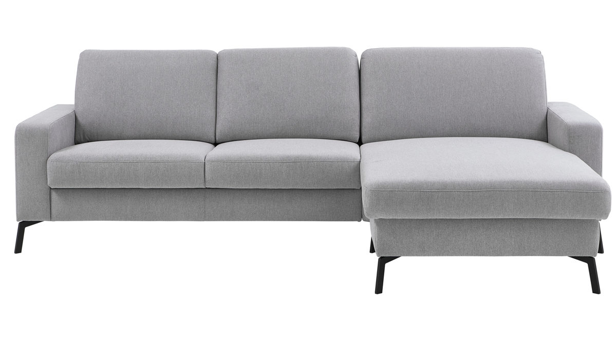 Ecksofa COMFORT SMART aus Stoff in Hellgrau COMFORT SMART Anuk - Ecksofa hellgrauer Bezug Simply Clean – Stellfläche ca. 241 x 166 cm