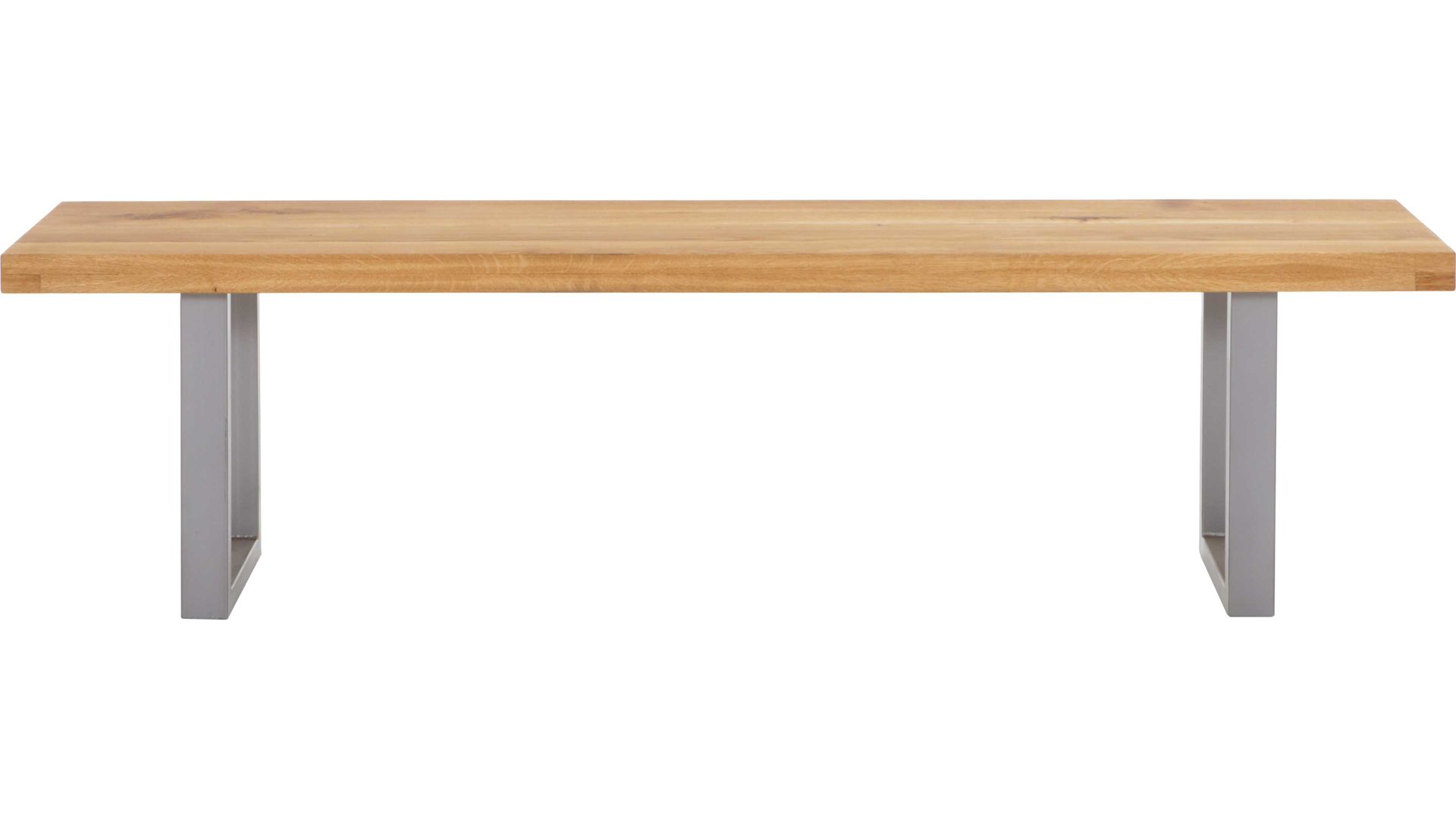 Holzbank Elfo-möbel aus Holz in Holzfarben Holzbank bzw. Sitzbank geölte Eiche & Stahl - Länge ca. 180 cm
