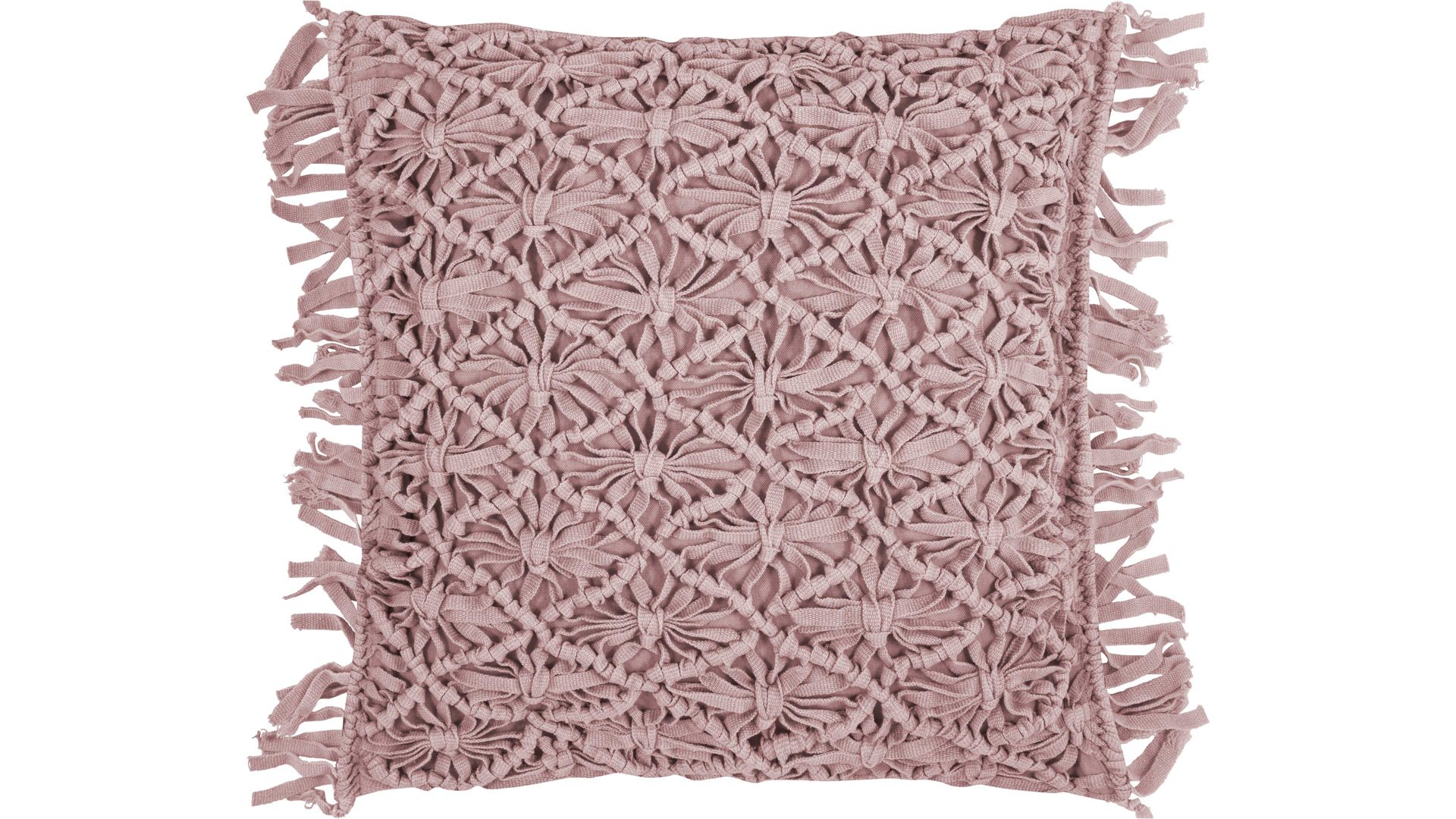 Kissenbezug /-hülle Interliving BEST BUDDYS! aus Naturfaser in Rosa Interliving BEST BUDDYS! Kissenhülle Fringe altrosefarbene Baumwolle - ca. 45 x 45 cm