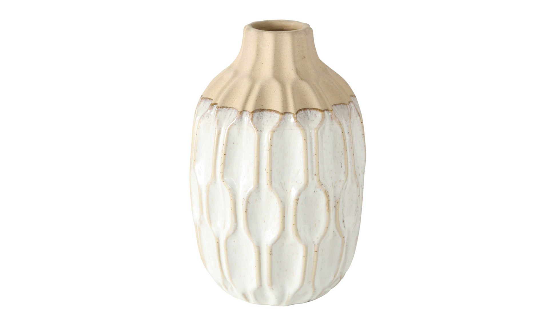 Vase Interliving BEST BUDDYS! aus Keramik in Beige Interliving BEST BUDDYS! Vase Malia Steingut – Höhe ca. 25 cm