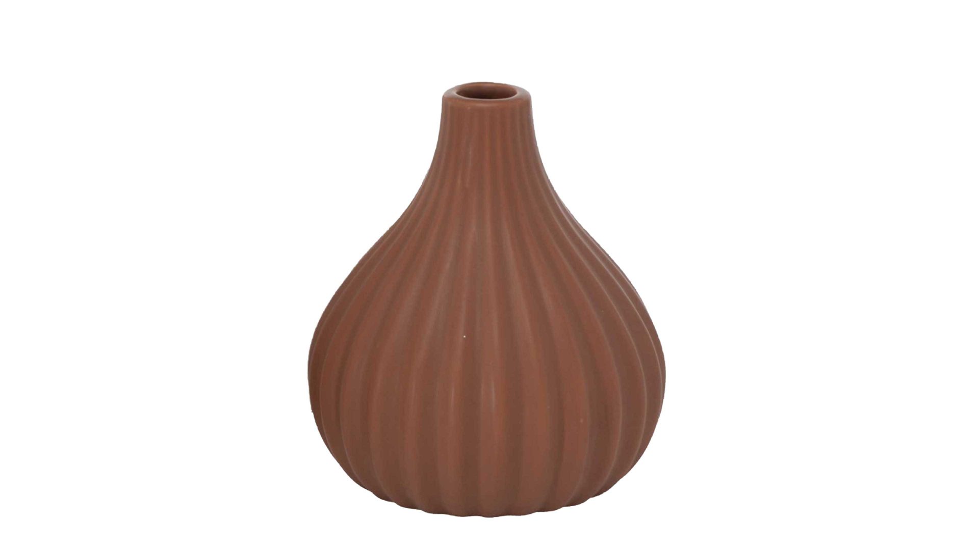 Vase Boltze aus Keramik in Dunkelbraun Vase Wilma dunkelbraunes Steingut – Höhe ca. 13 cm