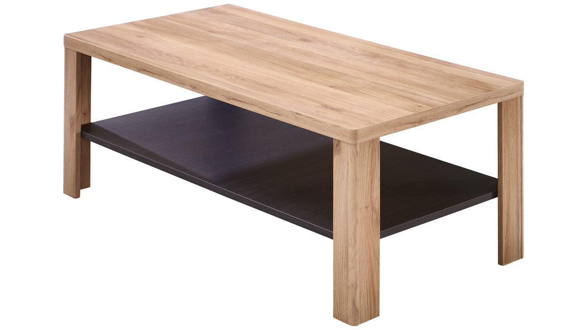 Couchtisch Innostyle aus Holz in Holzfarben Wohnzimmer Serie Tina - Couchtisch Mauvella Eiche & Carbon - ca. 120 x 45 cm