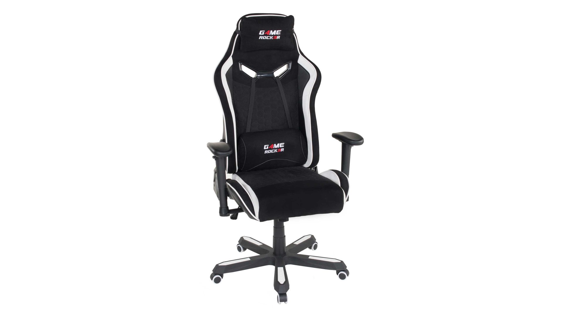 Gamesessel /-stuhl Duo collection aus Kunstleder in Schwarz Gaming Stuhl Large bzw. Drehstuhl Game Rocker schwarz-weiße Bezugkombination