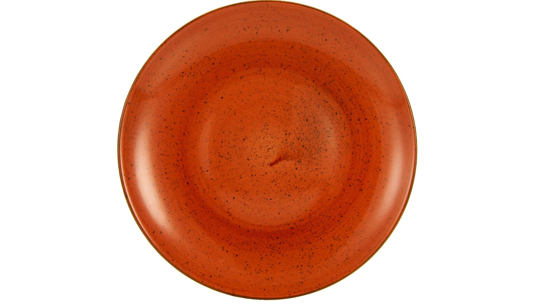 Essteller Creatable aus Porzellan in Orange CREATABLE Vintage Nature – Essteller umbrafarbenes Porzellan – Durchmesser ca. 25 cm