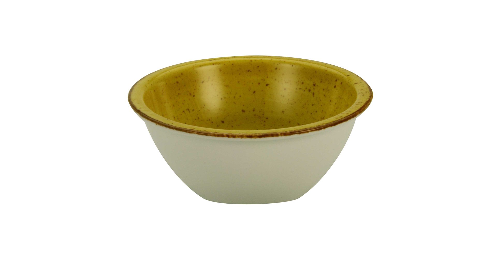 Schale Creatable aus Porzellan in Gelb CREATABLE Vintage Nature – Dipschale curryfarbenes Porzellan – Durchmesser ca. 10 cm
