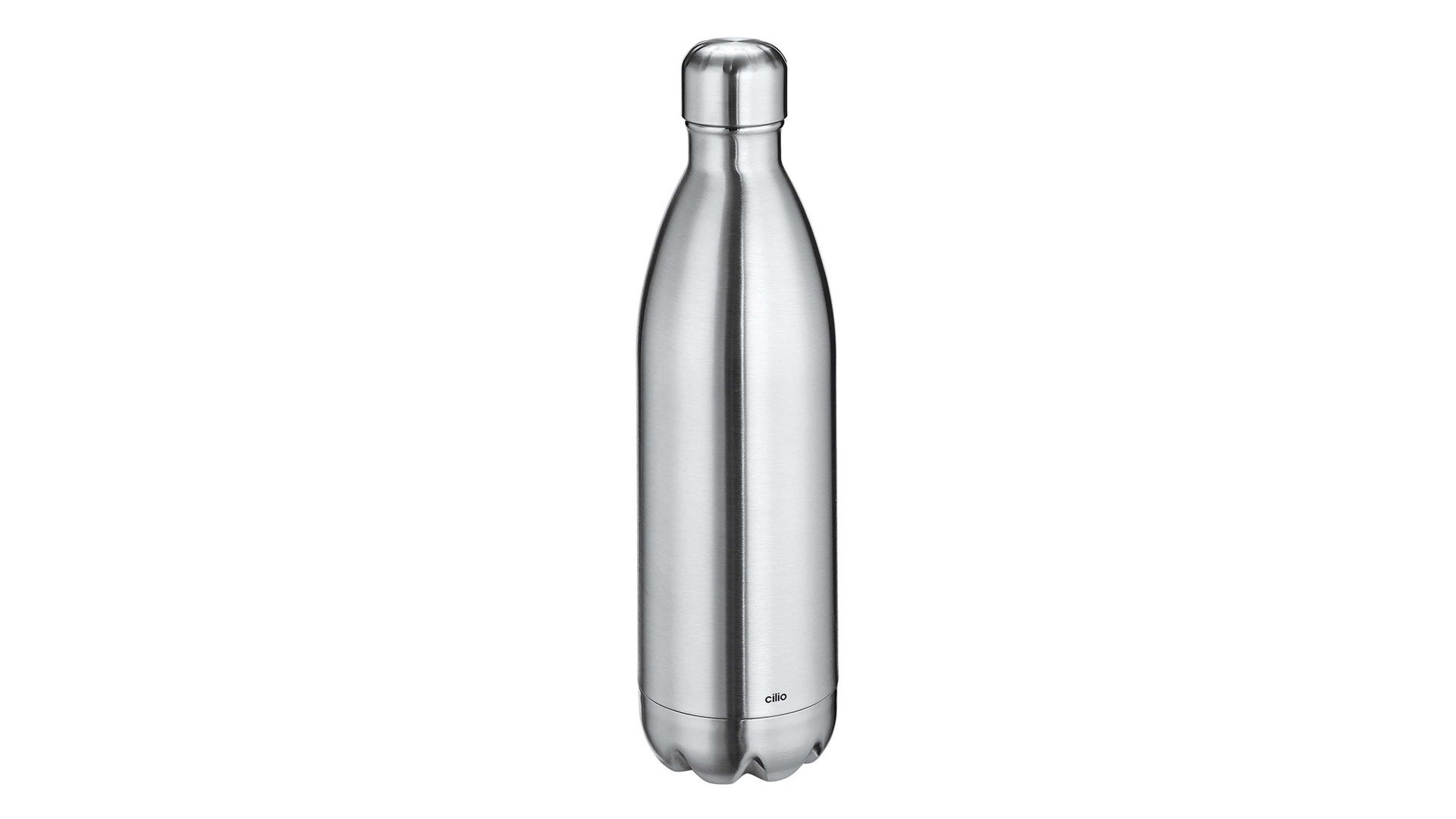 Isolierflasche Küchenprofi aus Metall in Metallfarben cilio Isolierflasche Elegante silberfarben lackierter Edelstahl – Fassungsvermögen ca. 1 Liter