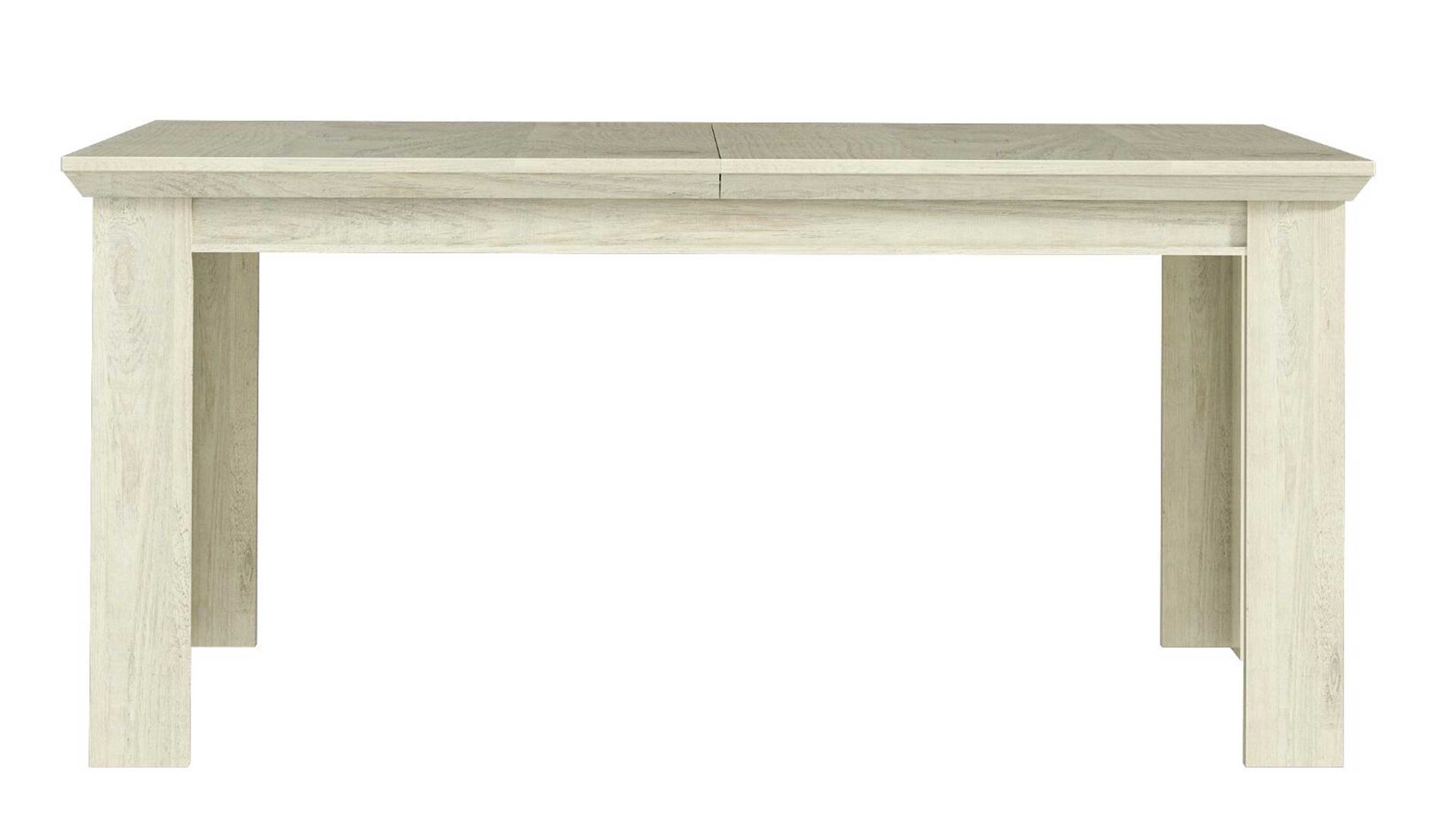 Auszugtisch Forte aus Holz in Weiß Funktions-Esstisch Kashmir Pinie Weiß -  ca. 160-207 x 90 cm