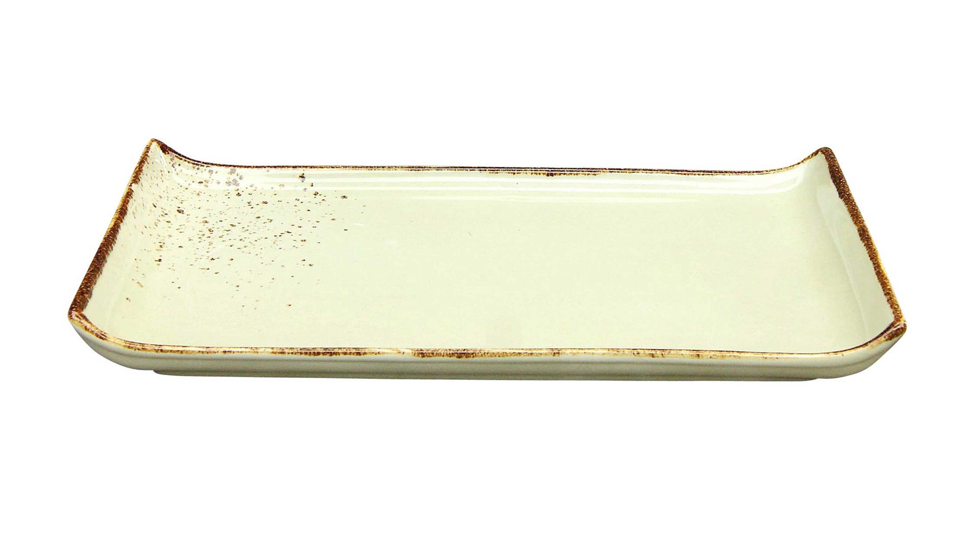 Servierplatte Creatable aus Steinzeug in Beige CREATABLE Nature Collection – BBQ-Servierplatte sandfarbenes Steinzeug – ca. 33 x 17 cm