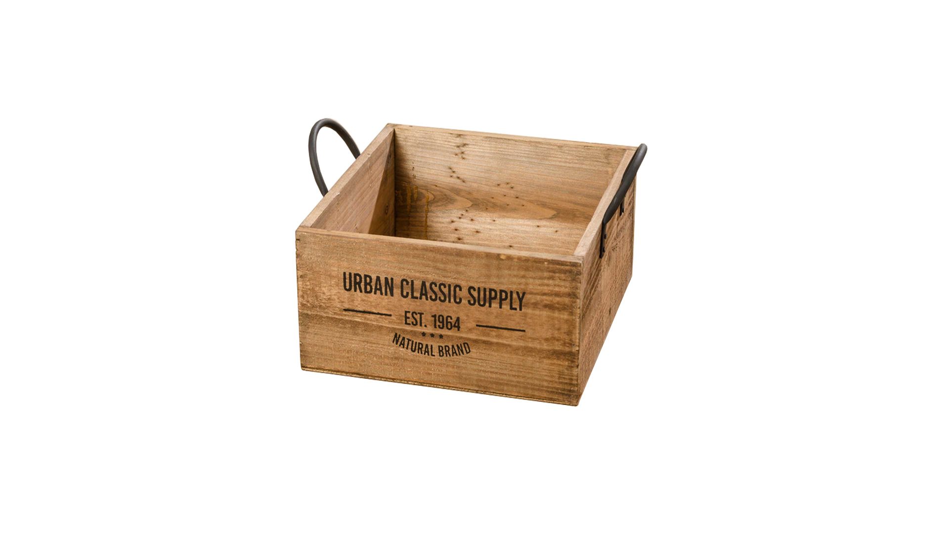 Aufbewahrungsbox Boltze aus Holz in Holzfarben Aufbewahrungsbox Supply Holz mit schwarzem Aufdruck - Länge ca. 29 cm