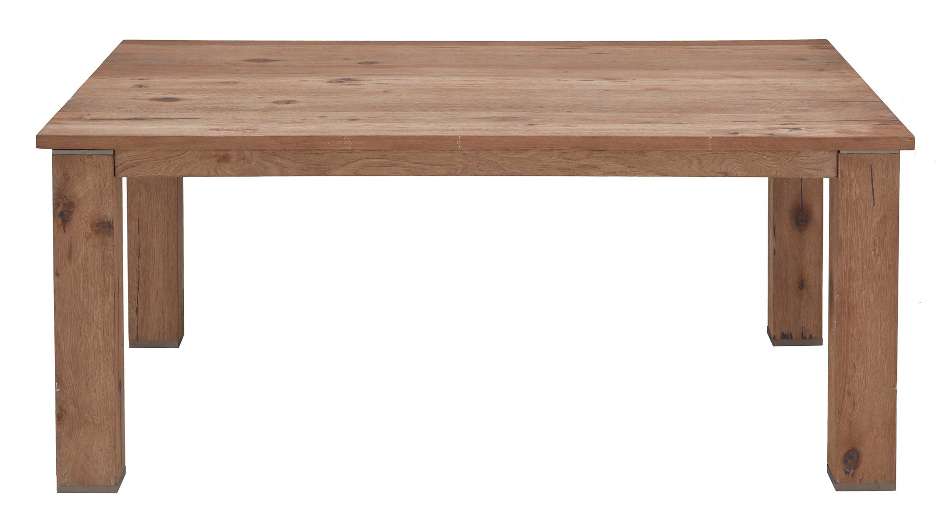 Auszugtisch WOODS & TRENDS aus Holz in Holzfarben WOODS & TRENDS Auszugtisch Canova railwaybraunes Eichefurnier & Metall – ca. 100-240 x 100 cm