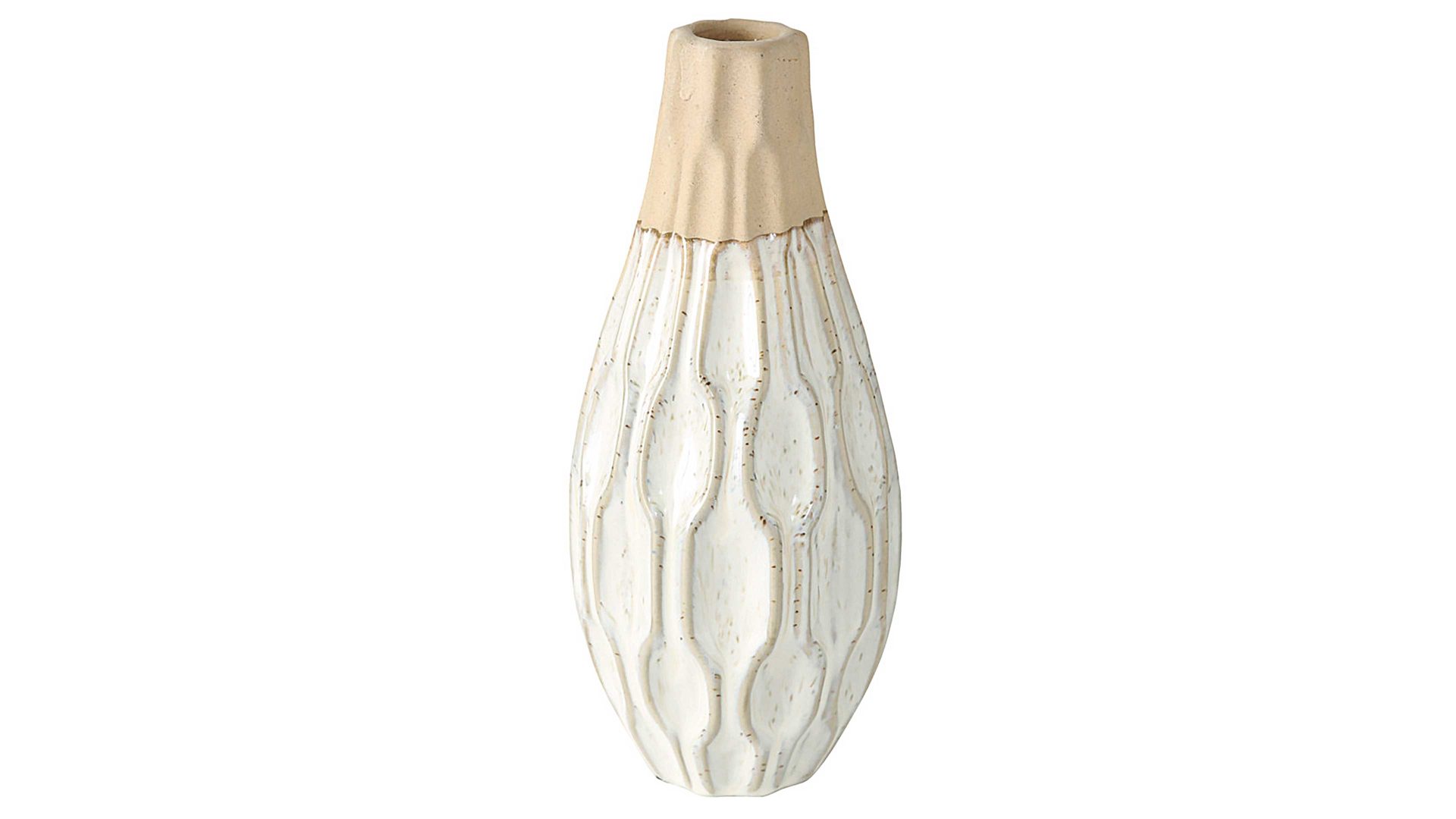 Vase Boltze aus Keramik in Beige Vase Malia Steingut – Höhe ca. 25 cm