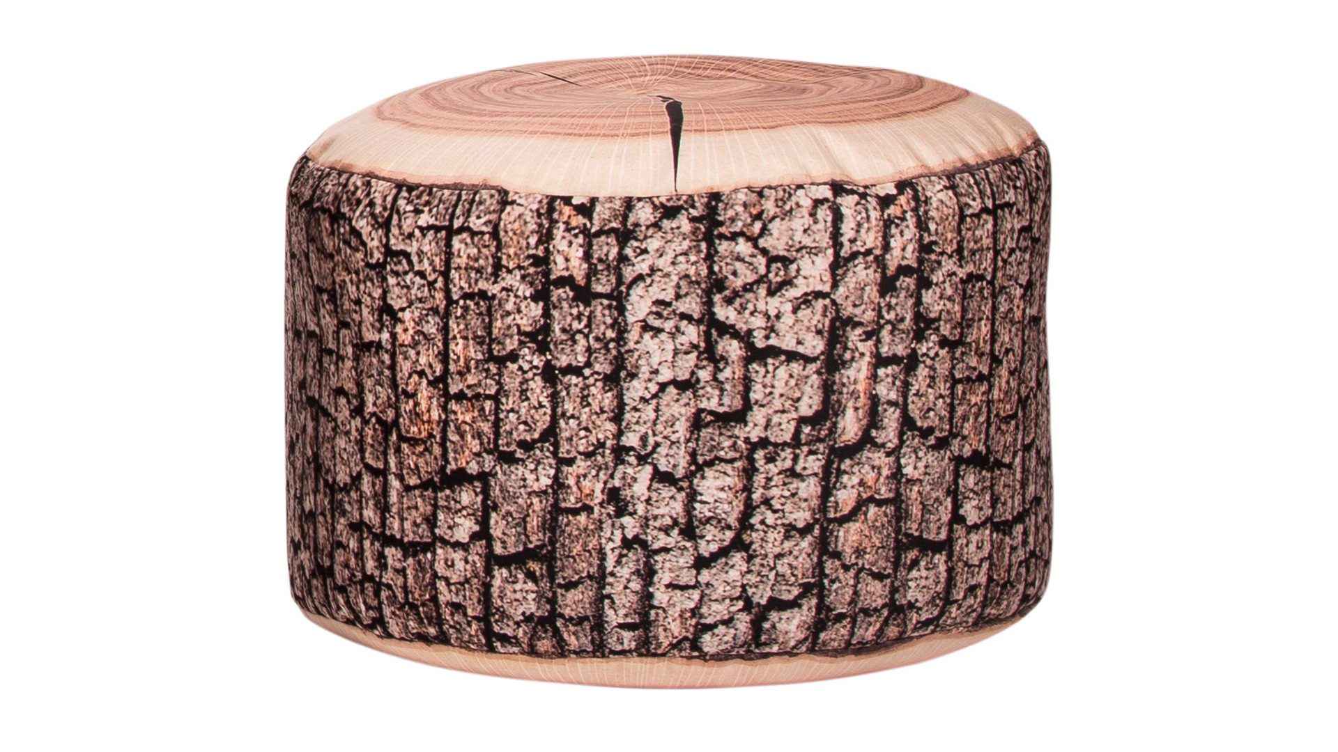 Sitzsack-Hocker Magma sitting point aus Kunstfaser in Holzfarben SITTING POINT Sitzsack-Hocker Dot Com Wood als Sitzmöbel Höhe ca. 30 cm - Holzprint