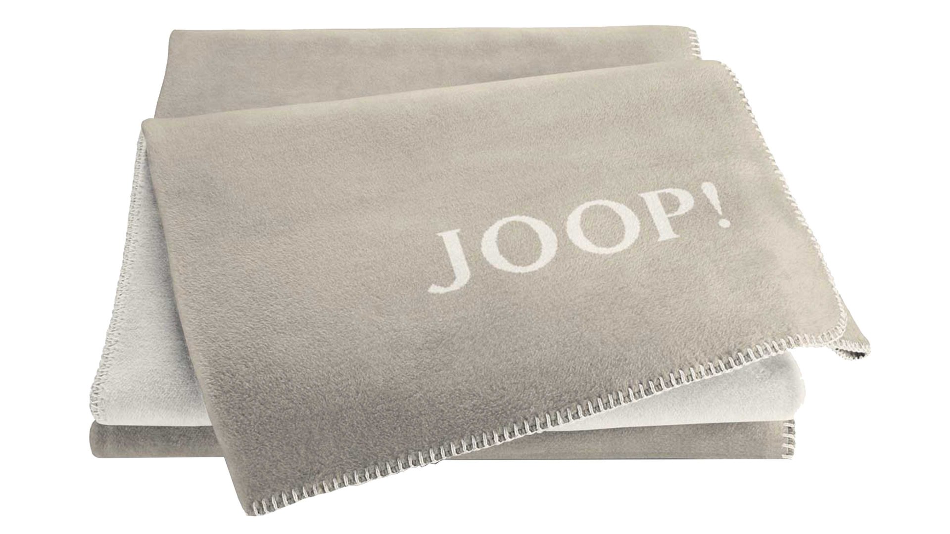 Wohndecke Biederlack® aus Stoff in Beige JOOP! Wohndecke Uni Doubleface Sand & Pergament – ca. 150 x 200 cm