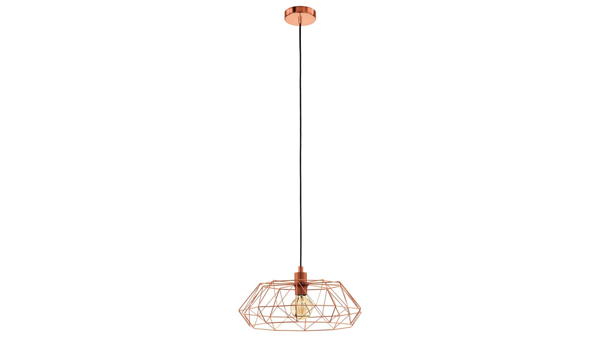 Pendelleuchte Eglo aus Metall in Orange EGLO Pendelleuchte Carlton 2 Kupfer – Durchmesser ca. 46 cm