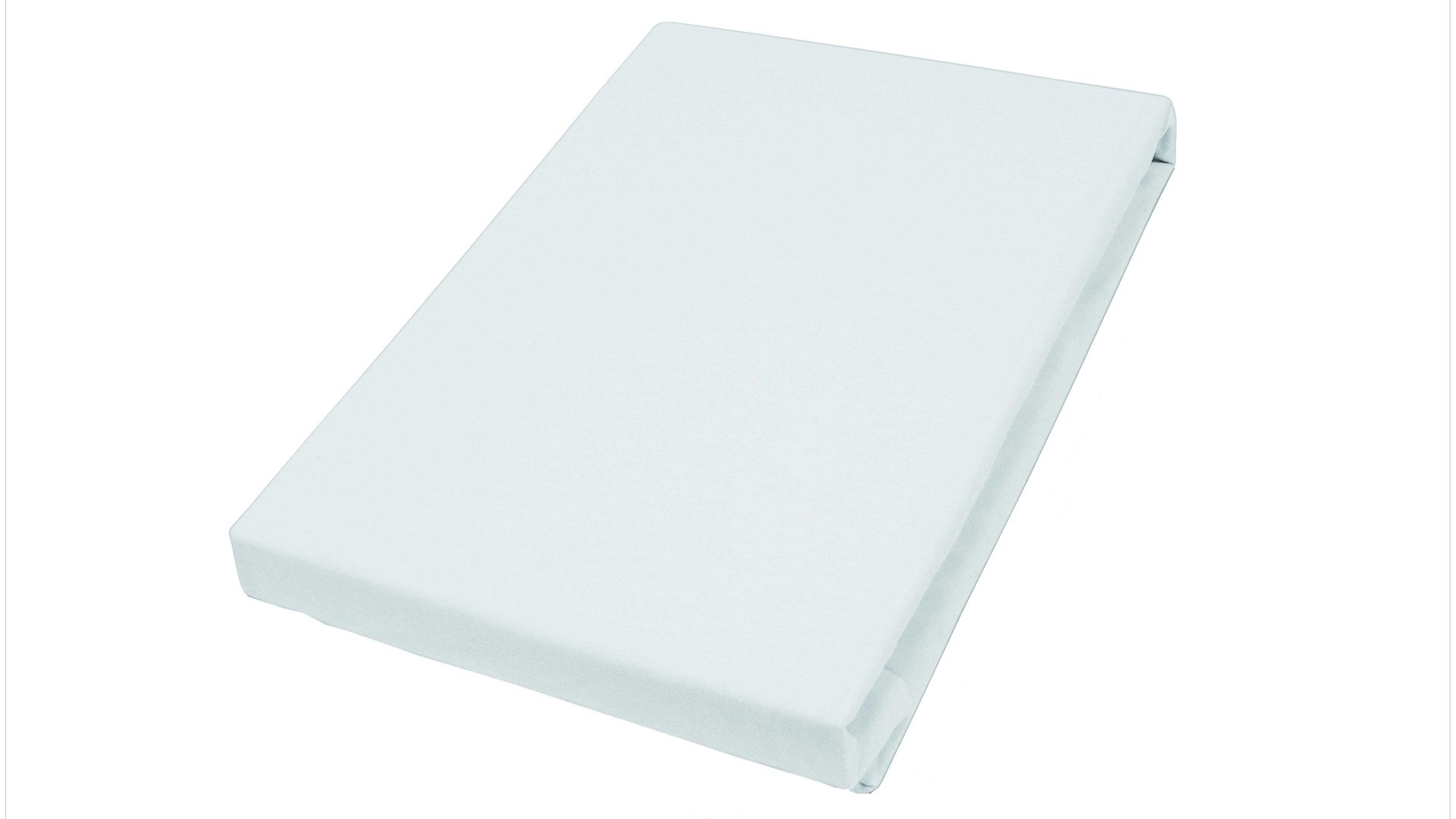 Spannbettlaken H. g. hahn haustextilien® aus Stoff in Weiß HAHN Spannbettlaken für Wasser- und Boxspringmatratzen weißer Baumwolljersey - ca. 150 x 200 cm