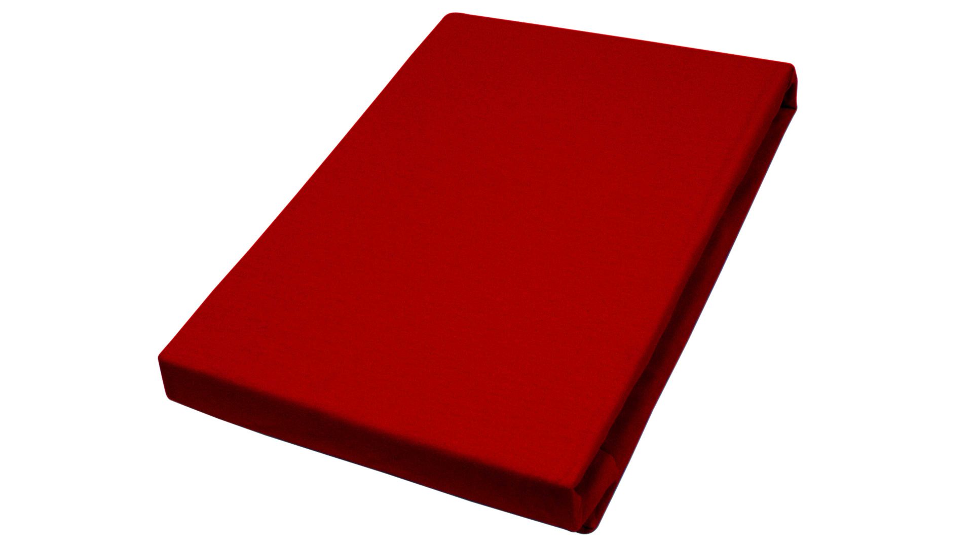 Spannbettlaken SO!WONDERFUL aus Stoff in Rot SO!WONDERFUL Jersey-Spannbettlaken rote Baumwolle - ca. 190 x 200 cm
