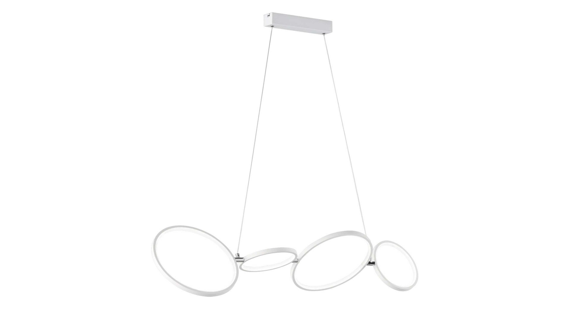 Deckenleuchte Trio lighting for you aus Metall in Weiß TRIO Hängelampe Rondo mattweißes Metall – Länge ca. 110 cm