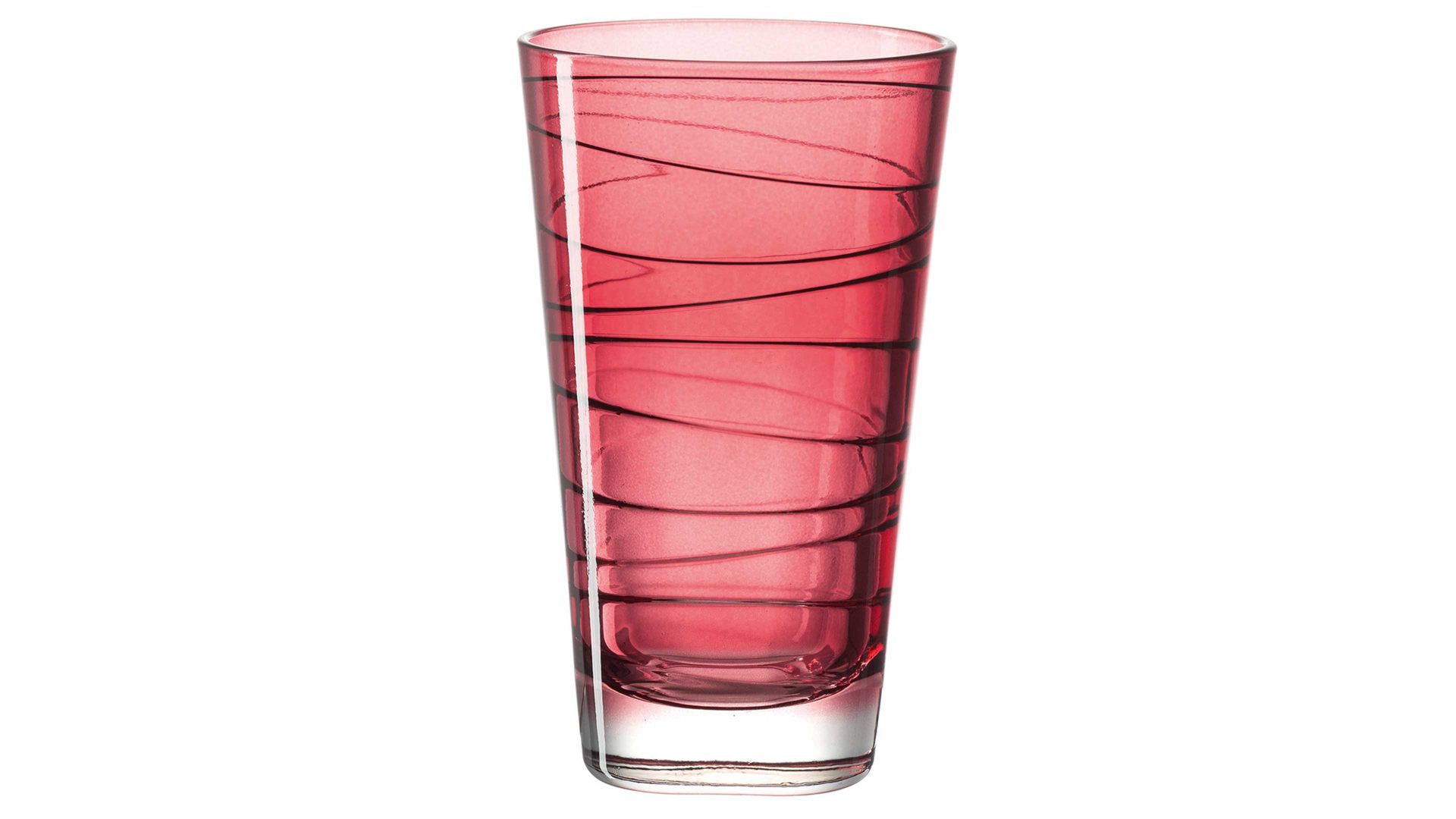 Wasserglas Leonardo | glaskoch aus Glas in Dunkelrot LEONARDO großer Glasbecher Vario rubinrotes Strukturlackglas - ca. 200 ml Nutzinhalt