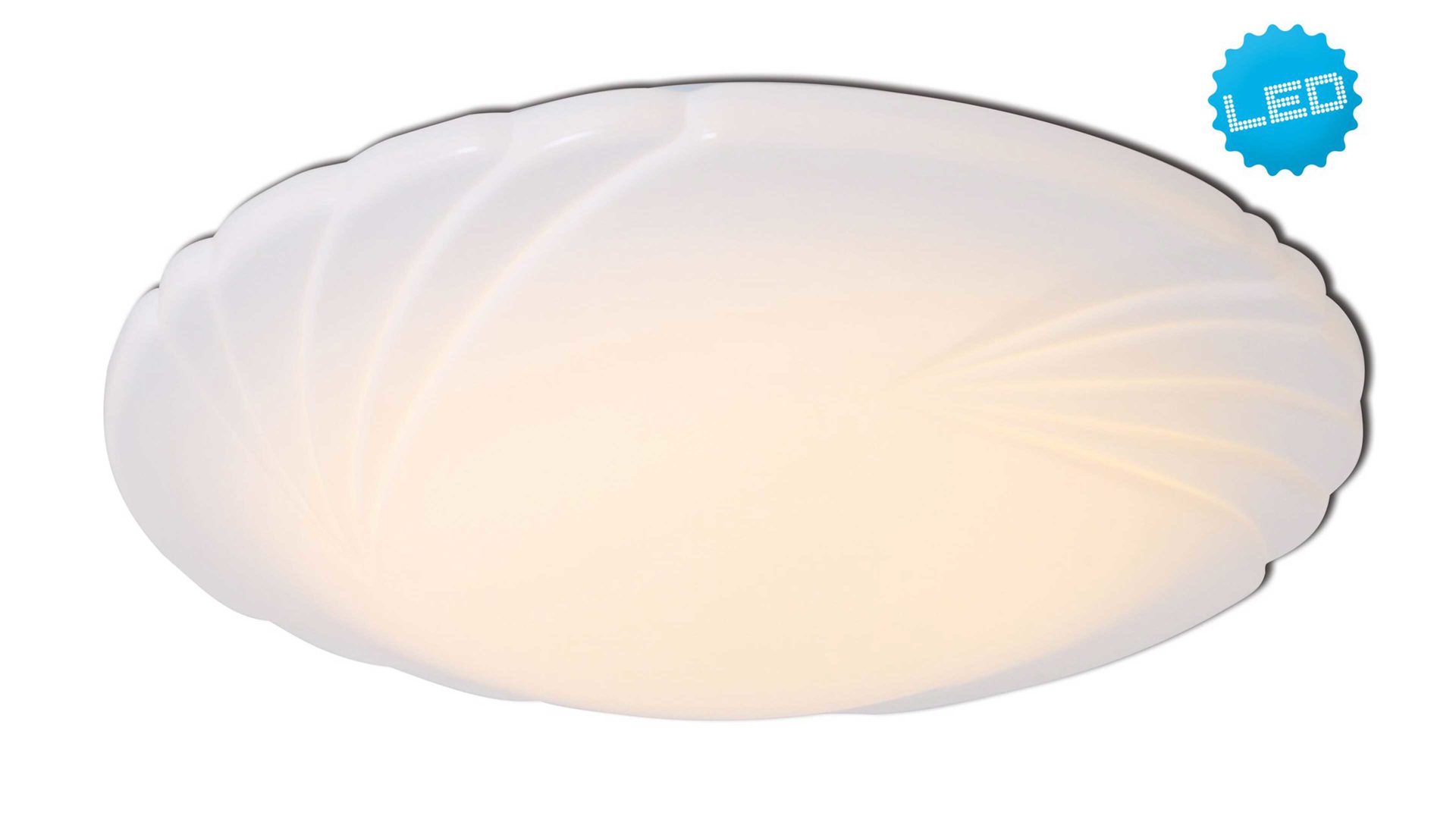 Deckenleuchte Näve aus Kunststoff in Weiß näve LED-Deckenleuchte Shelly warmweißer Kunststoff – Durchmesser ca. 35 cm