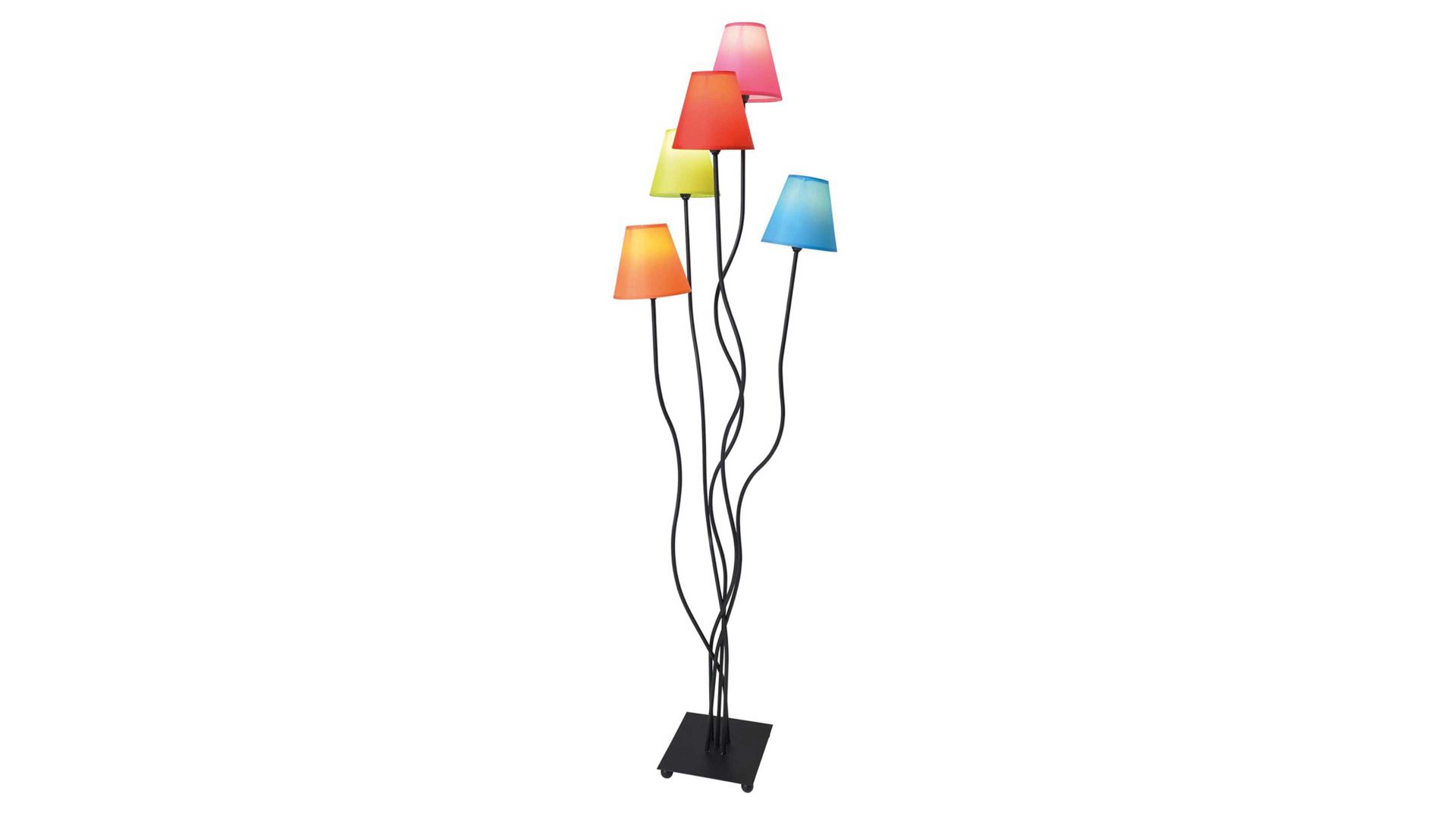 Stehleuchte Näve aus Stoff in Mehrfarbig näve Stehlampe Colori bunte Lampenschirme – Höhe ca. 156 cm