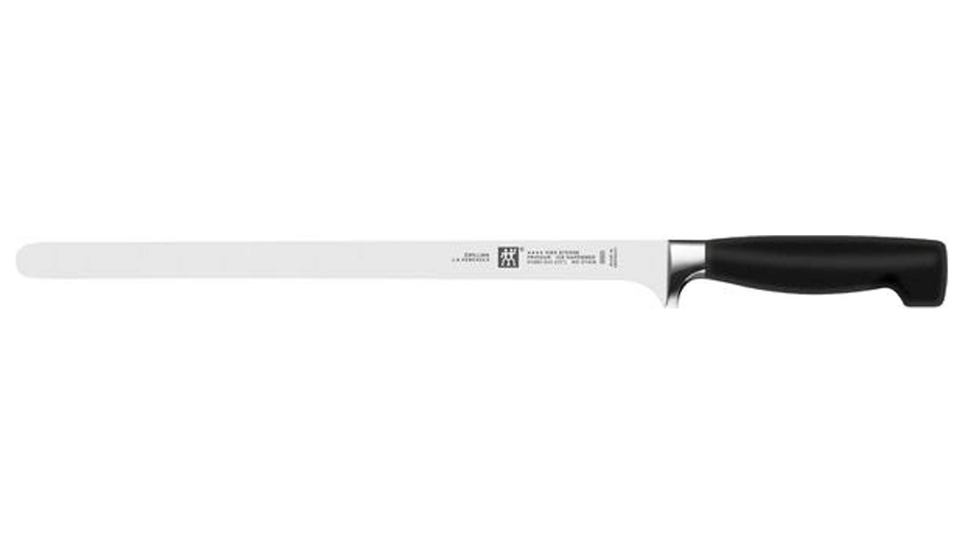 Einzelmesser Zwilling® aus Metall in Metallfarben ZWILLING® Vier Sterne Lachsmesser rostfreier Spezialstahl & Kunststoff – ca. 43 cm lang