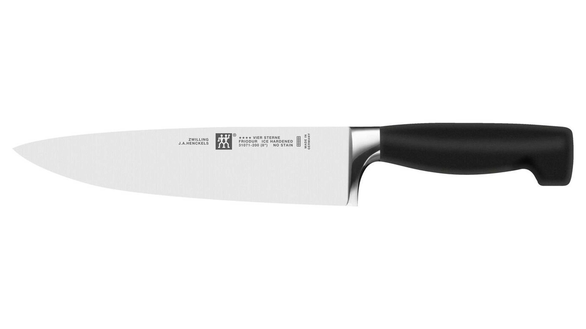 Einzelmesser Zwilling® aus Metall in Metallfarben ZWILLING® Vier Sterne Kochmesser rostfreier Spezialstahl & Kunststoff – ca. 34 cm lang