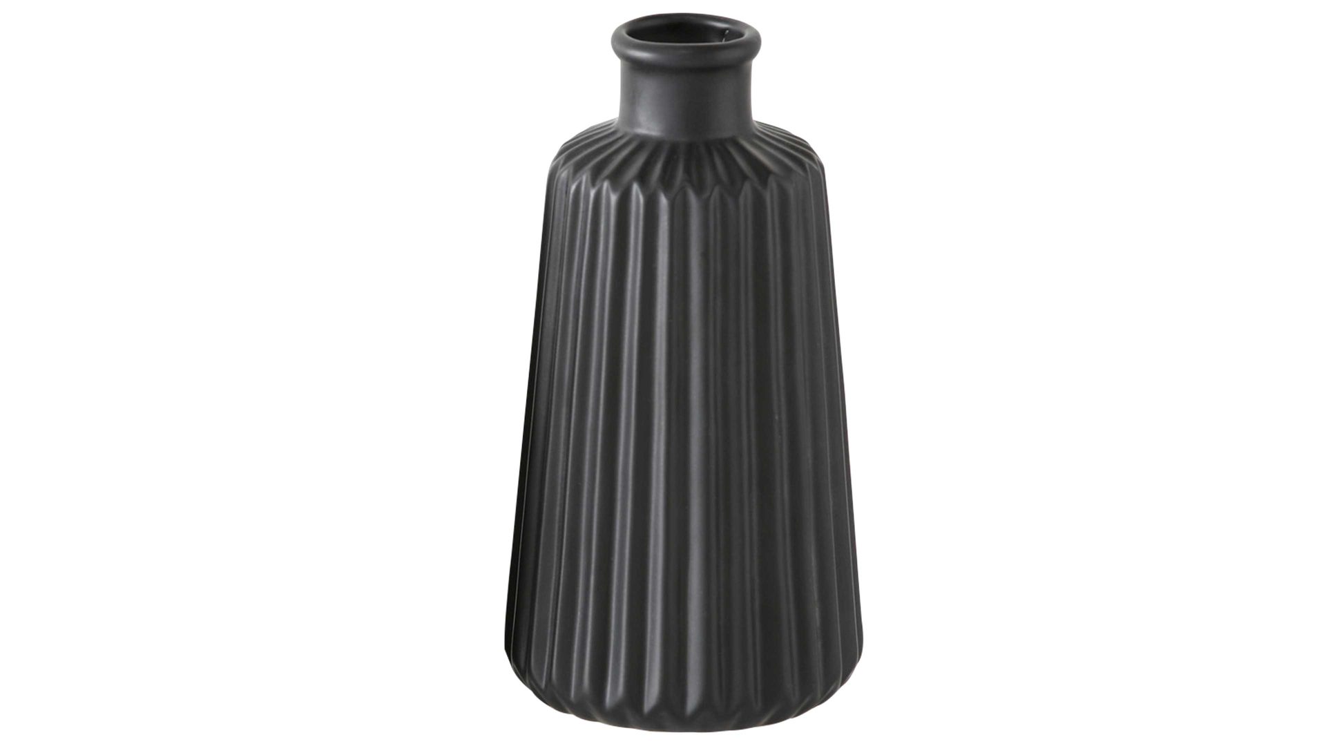 Vase Interliving BEST BUDDYS! aus Keramik in Schwarz Interliving BEST BUDDYS! Vase Esko mattschwarzes Porzellan - Höhe ca. 17 cm