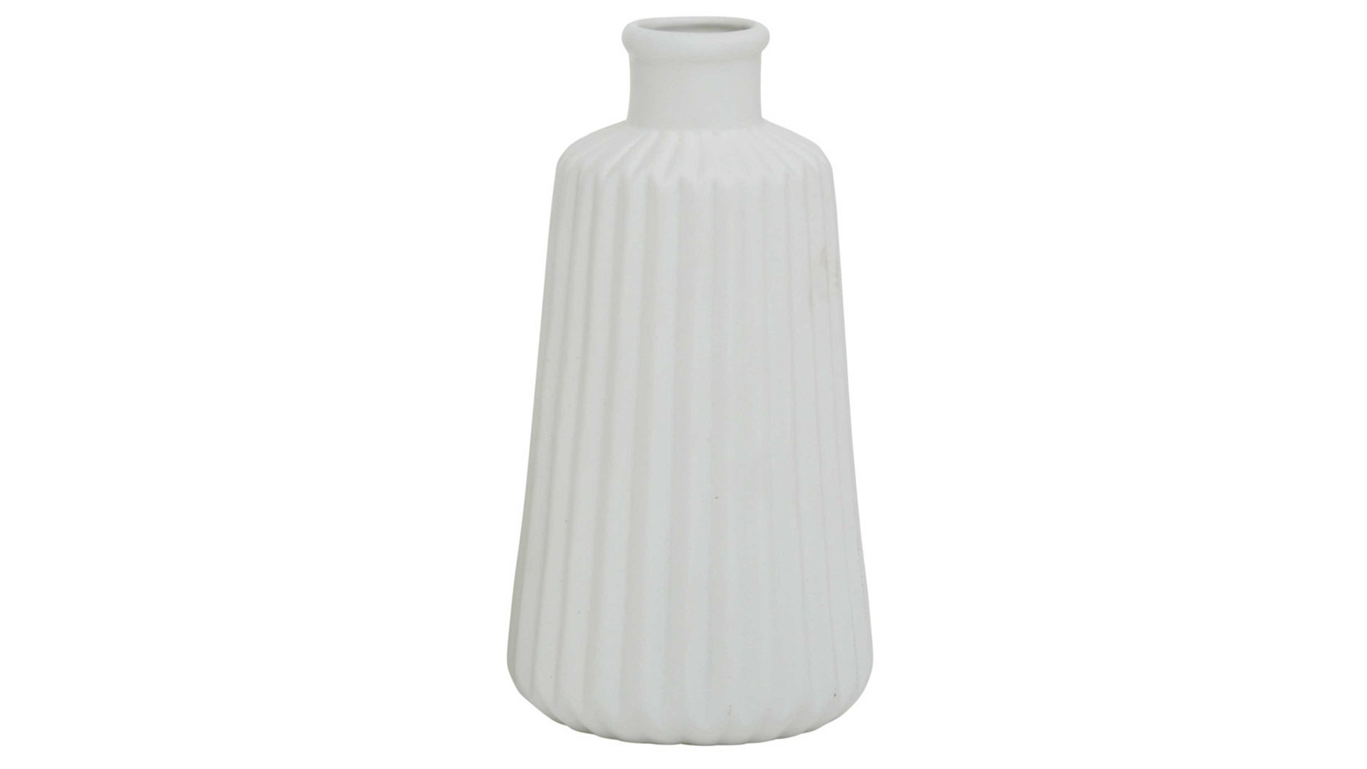 Vase Boltze aus Keramik in Weiß Vase Esko mattweißes Porzellan - Höhe ca. 17 cm