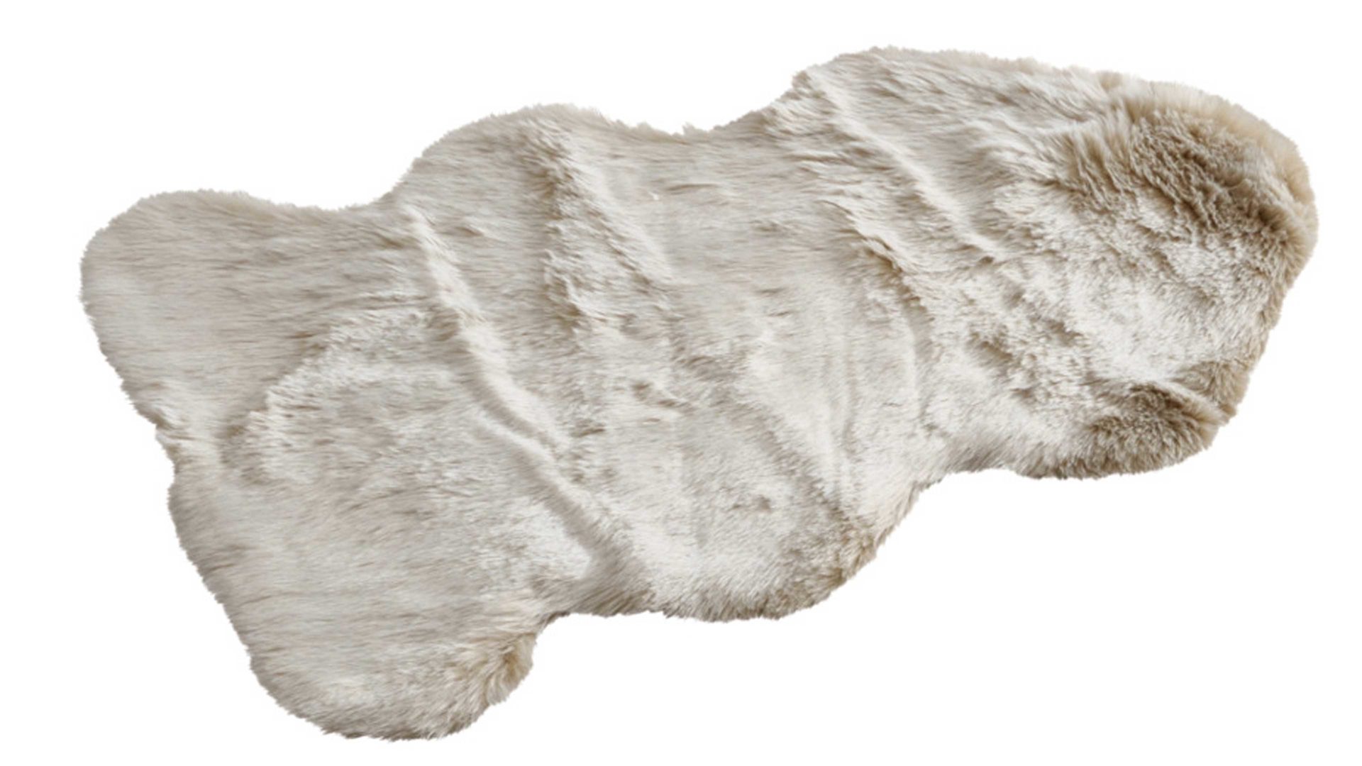 Fellteppich Boltze aus Kunstfaser in Beige Dekofell Flavus beige Kunstfaser - ca. 90 x 60 cm