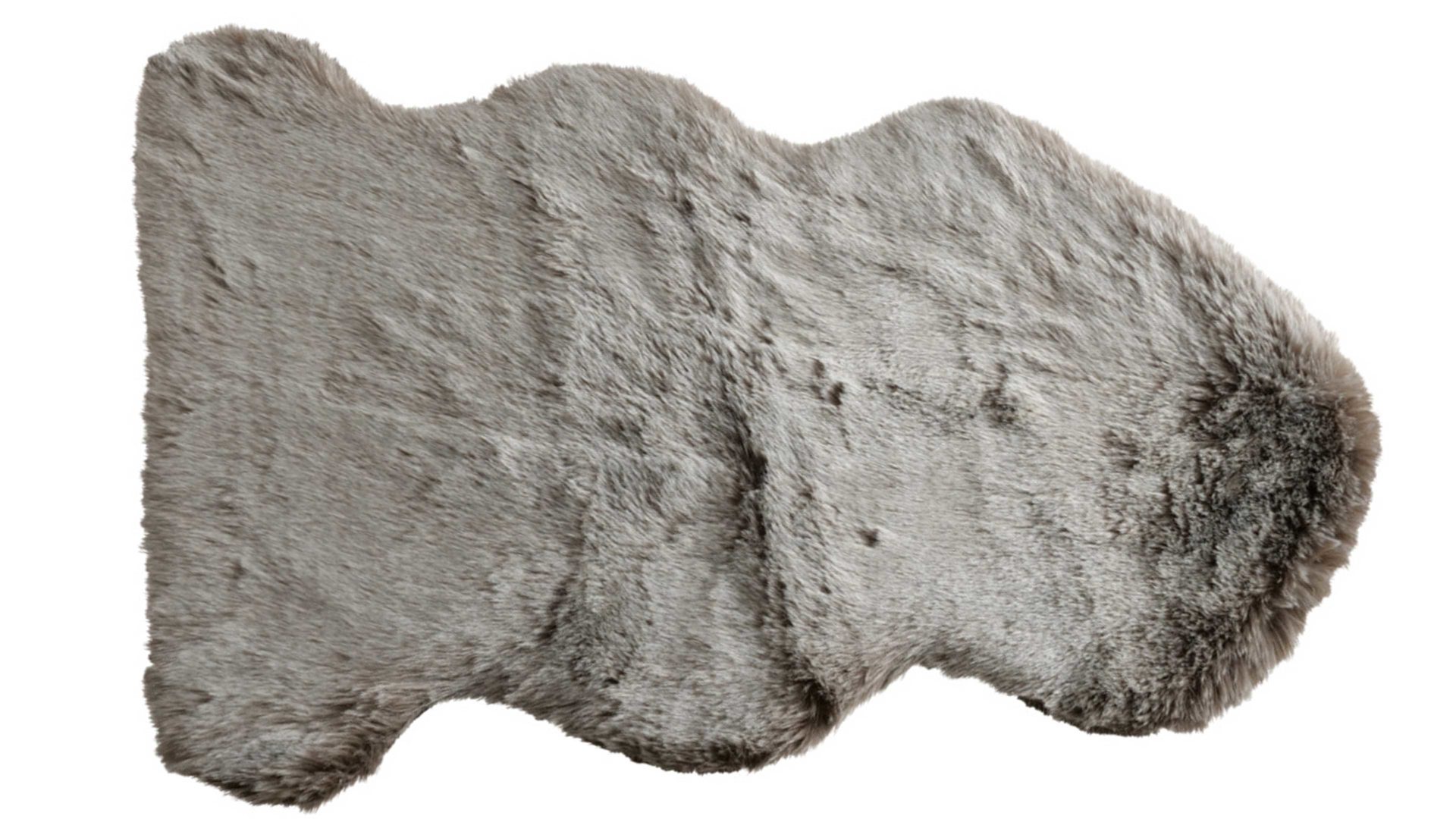 Fellteppich Boltze aus Kunstfaser in Grau Dekofell Flavus graue Kunstfaser - ca. 90 x 60 cm