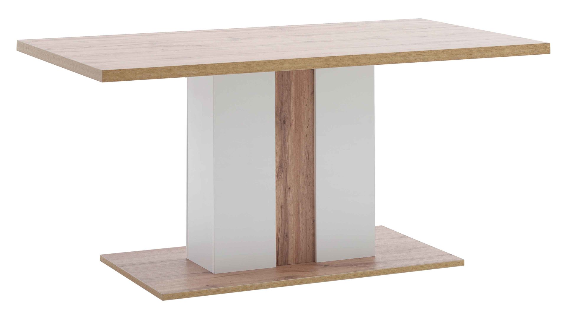 Esstisch Mca direkt aus Holz in Holzfarben Wohnprogramm Cali - Esstisch 60 Wotan Eiche & Weiß - ca. 160 x 90 cm