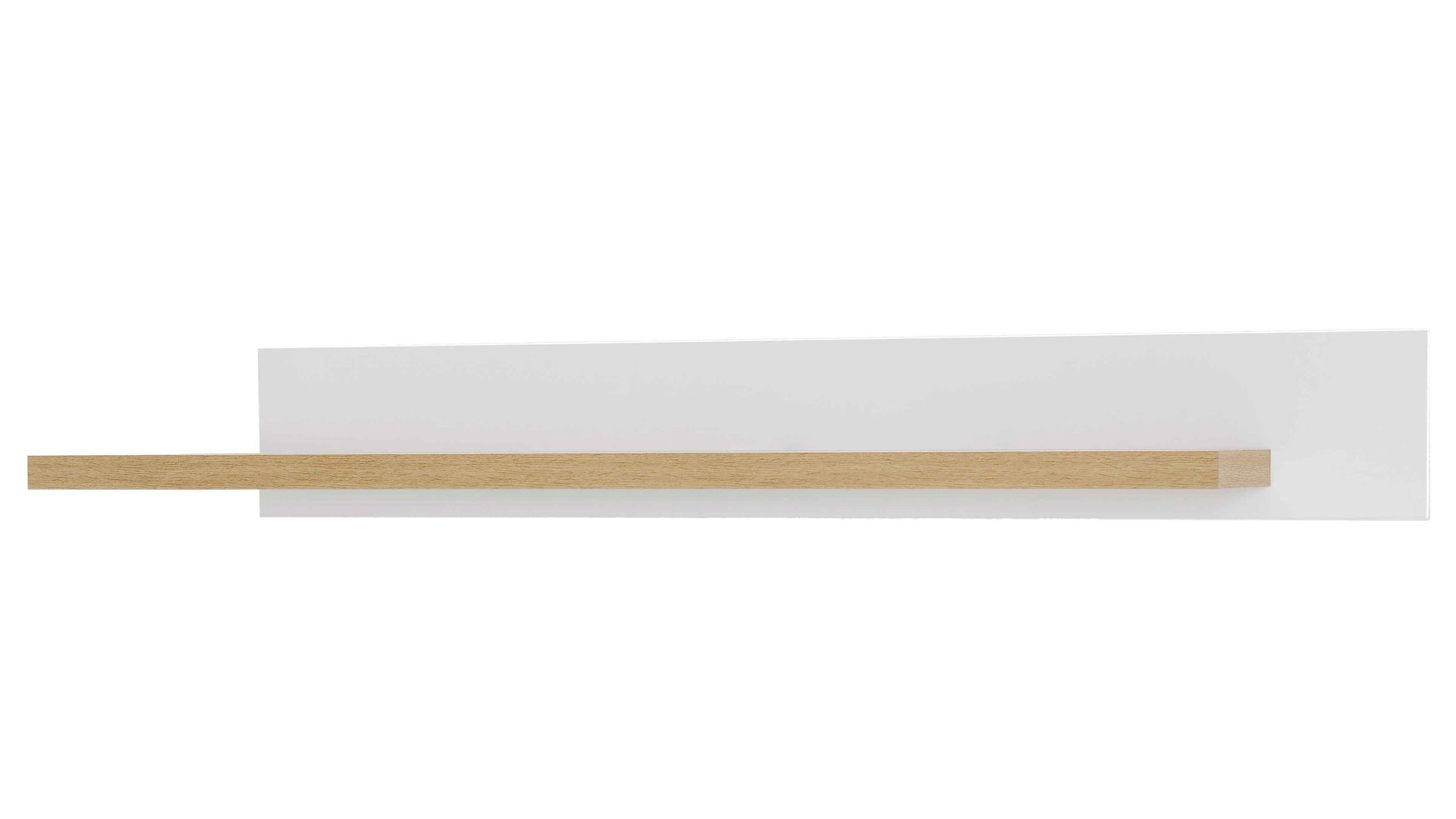 Wandregal Mca direkt aus Holz in Weiß Wohnprogramm Cali - Wandregal 50 Weiß & Wotan Eiche - Länge ca. 175 cm