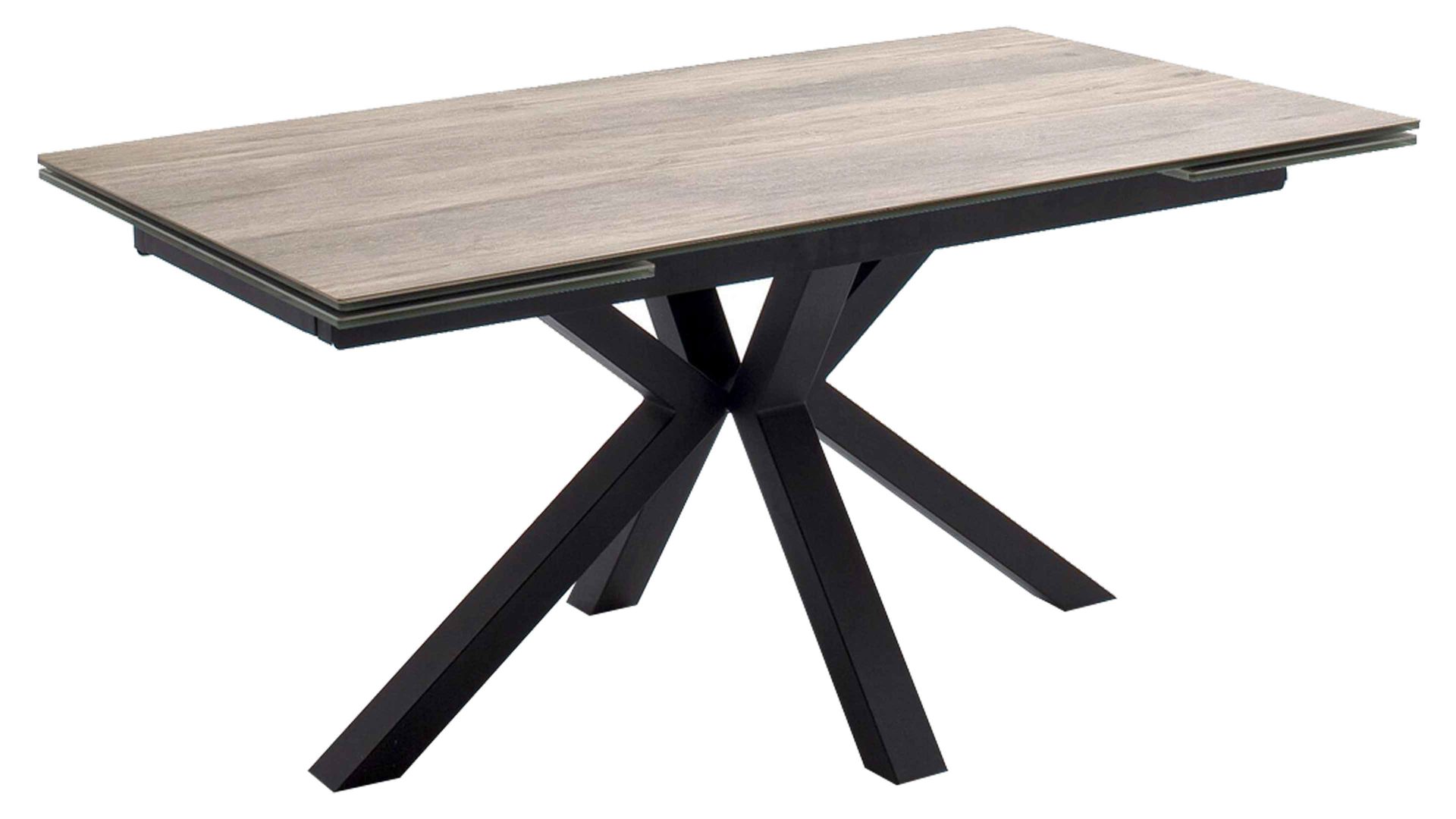 Auszugtisch Mca furniture aus Keramik in Holzfarben Auszugtisch Barrique & Schwarz – ca. 160-240 x 90 cm